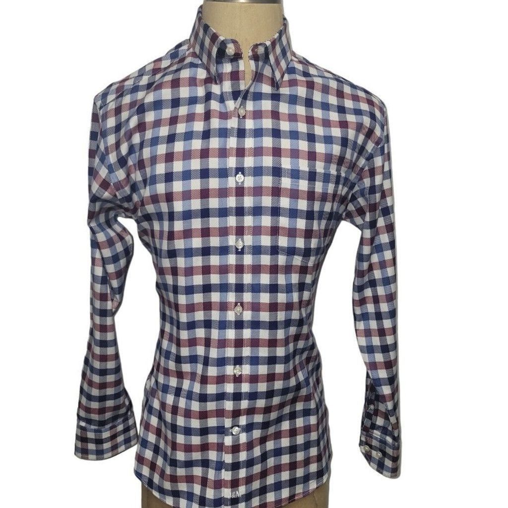 Johnston & Murphy Johnston & Murphy Tailored Fit Woven Long Sleeve Shirt. Size US L / EU 52-54 / 3 - 1 Thumbnail