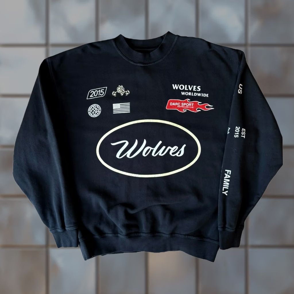 Darc Sport Darc Sport Wolves Club Sweatshirt Medium Black Fleece Pullover Sweatshirt Mens 90s City College American Black Panther Logo Wool? Size US M / EU 48-50 / 2 - 1 Thumbnail
