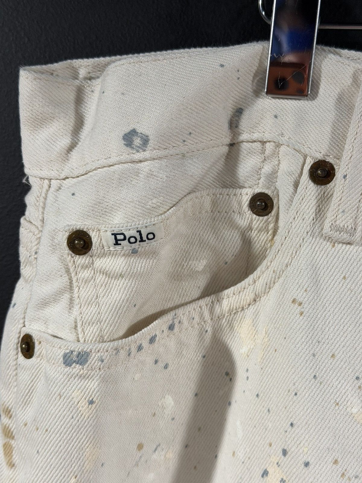 Polo Ralph Lauren 2010s Vintage Polo Ralph Lauren Paint Splatter Denim Jeans Size US 41 - 5 Thumbnail