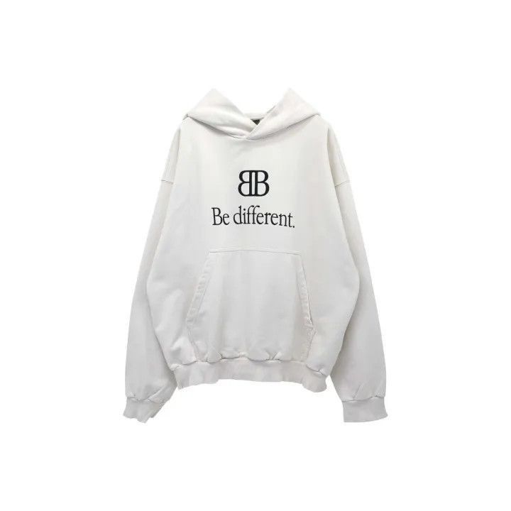 Balenciaga Balenciaga Logo Print Hoodie Unisex White 0079-2507 Size US S / EU 44-46 / 1 - 1 Thumbnail