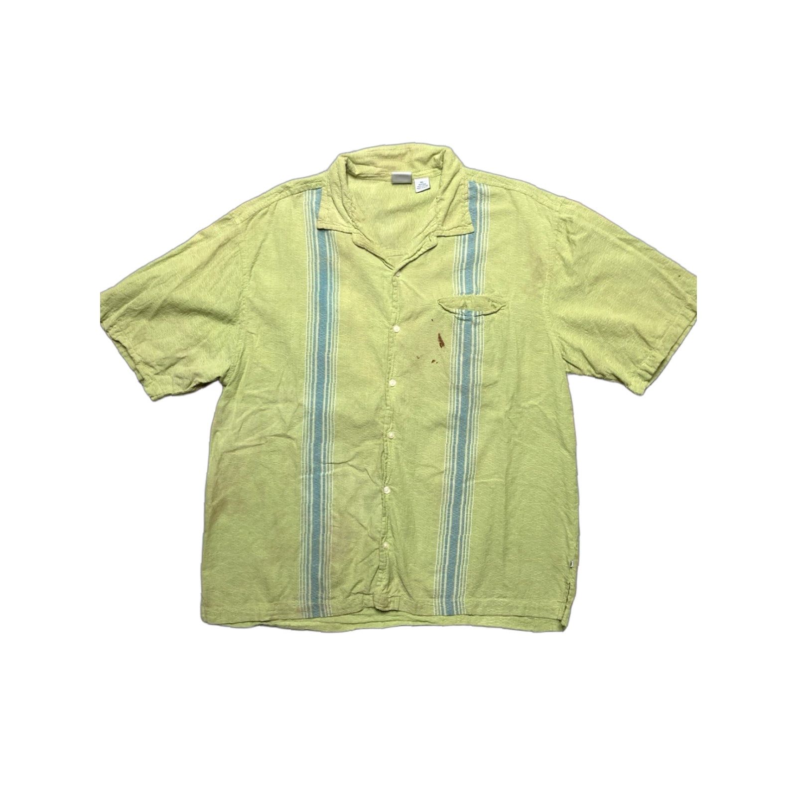 Ocean Pacific VINTAGE Ocean Pacific OP Hawaiian Distressed Short Sleeve Button-Up Shirt XL Green Mens Size US XL / EU 56 / 4 - 1 Thumbnail