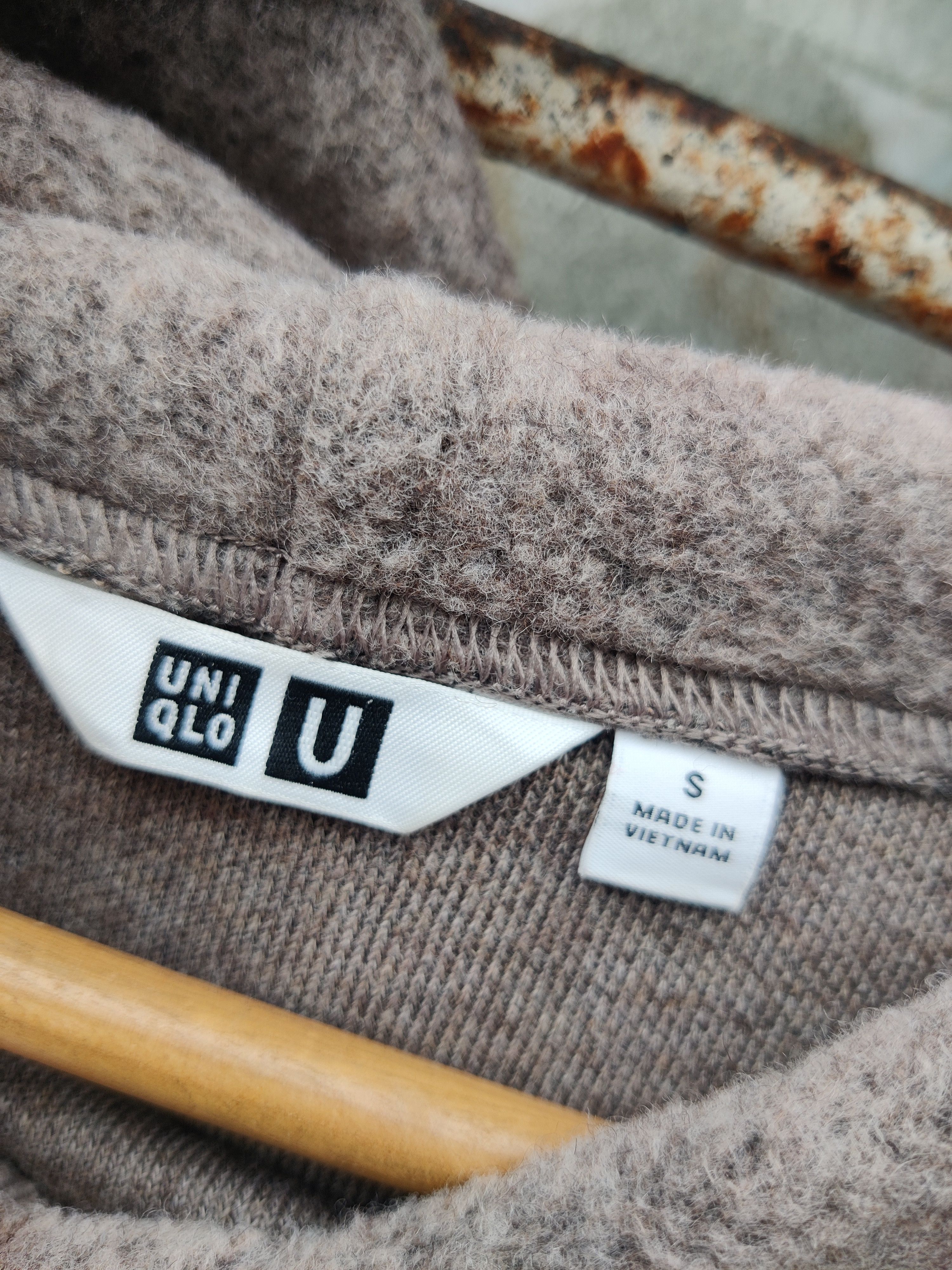 Lemaire × Uniqlo Vintage Uniqlo Lemaire Wool Designer Hoodie Size US S / EU 44-46 / 1 - 8 Thumbnail