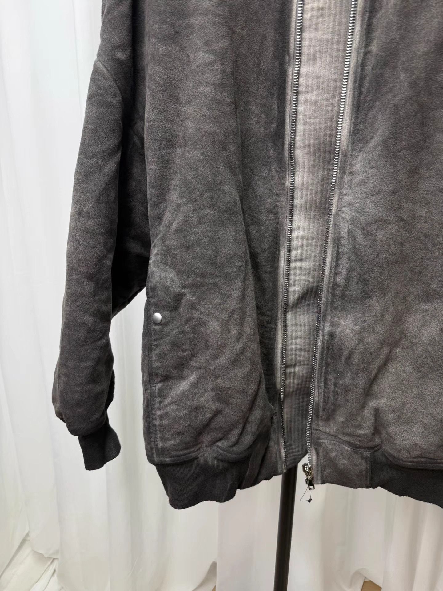 Rick Owens Rick Owens Suede Fleece Batwing Sleeve Jacket K20 Size US XS / EU 42 / 0 - 4 Thumbnail