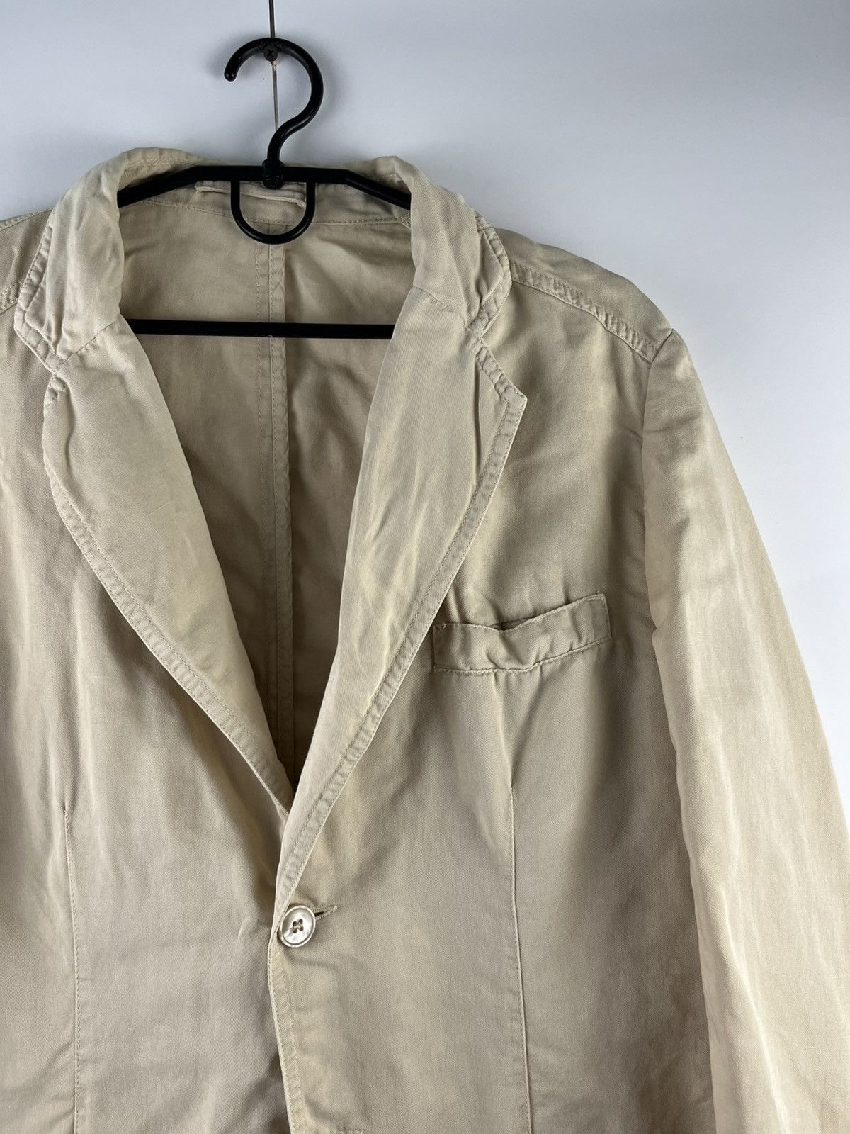 Z Zegna Z Zegna Luxury Solid Linen & Cotton Blazer Jacket Italy Size 42R - 3 Thumbnail