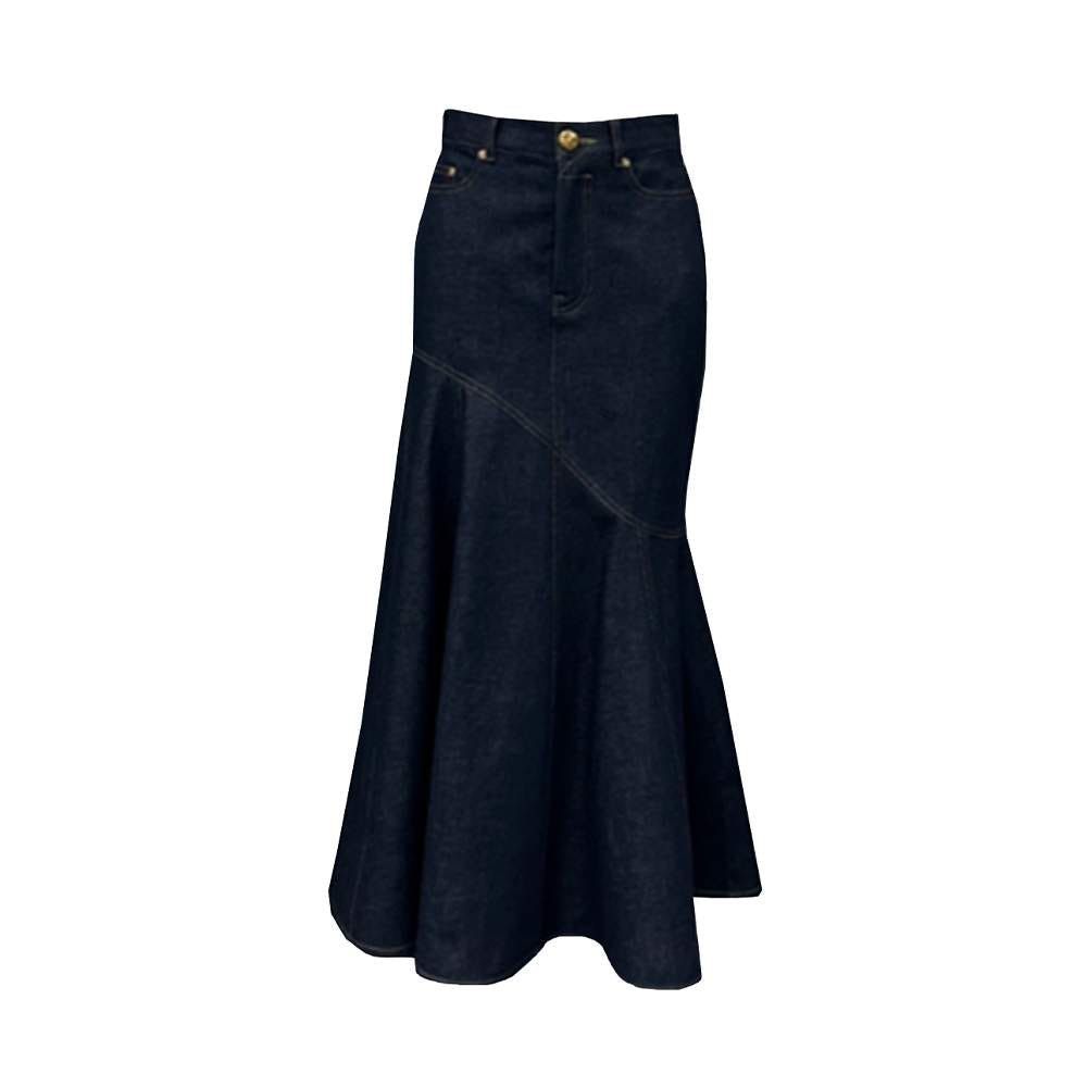 Zimmermann oc11z0825 Illustration Denim Midi Skirt in Blue Size 30" / US 8 / IT 44 - 1 Thumbnail