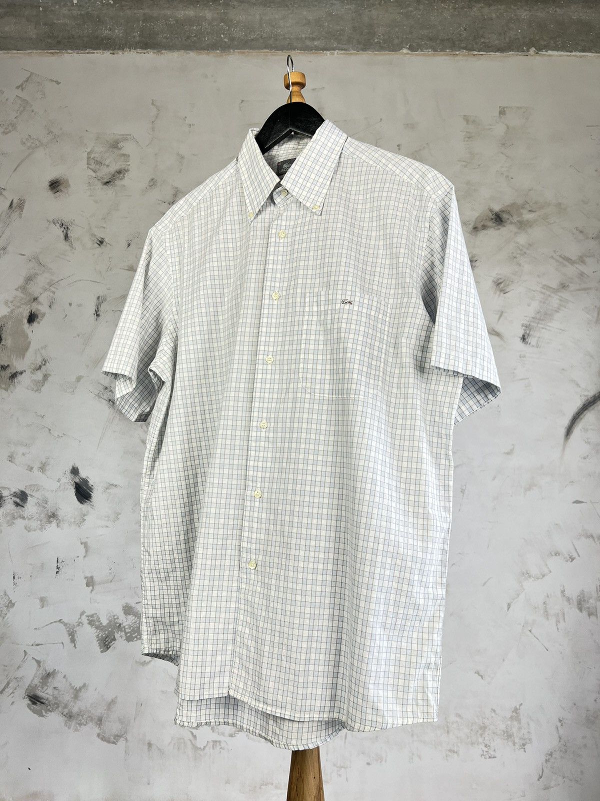 Lacoste Vintage Lacoste Short Sleeve Button Shirt Size L- XL 44 Size US L / EU 52-54 / 3 - 1 Thumbnail