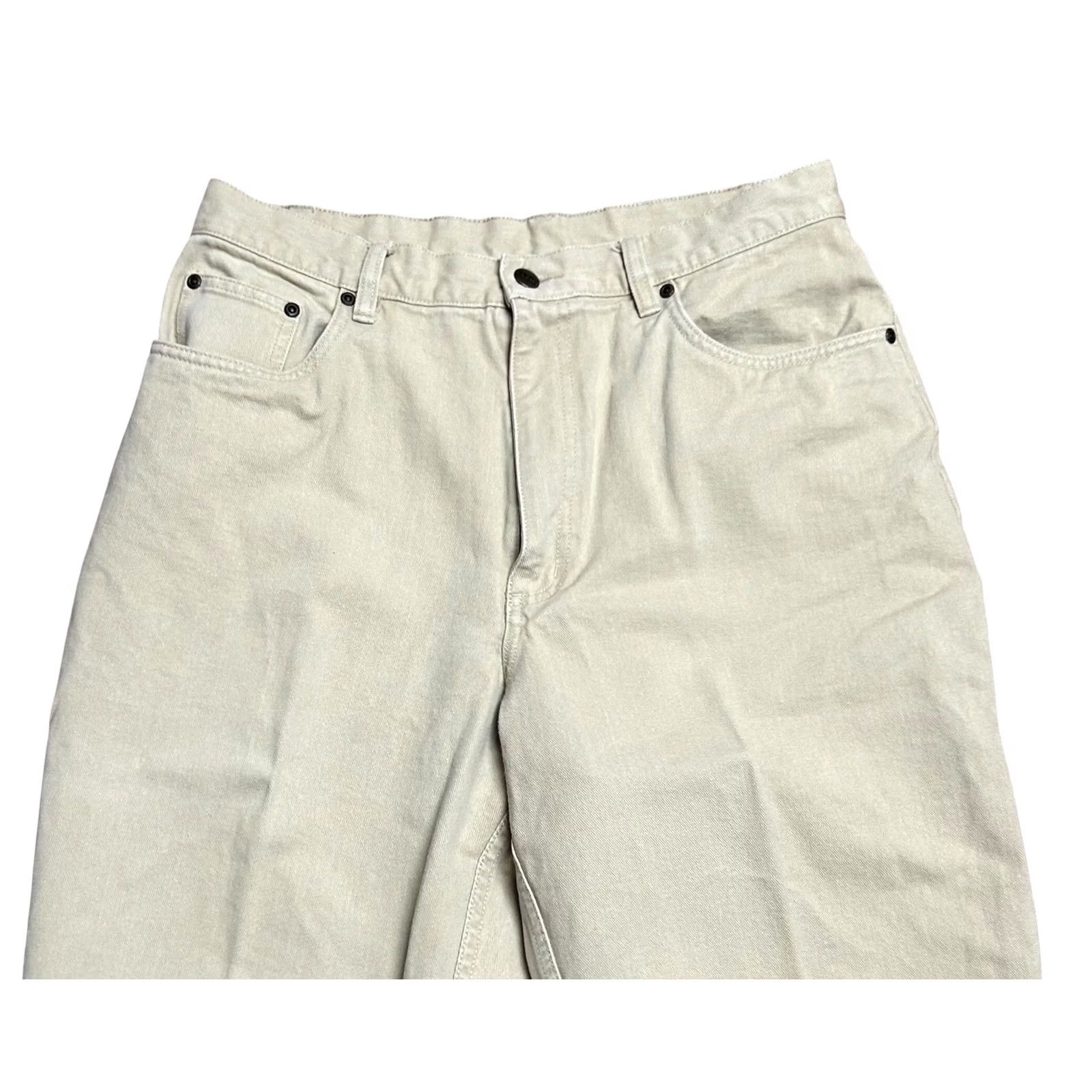 Vintage VINTAGE L.L. Bean Women's Brown Khaki Capri Pants 16P Petites 90s Hong Kong High Waist Straight Leg Pants Women Brown Size 38" / US 16 / IT 52 - 5 Thumbnail