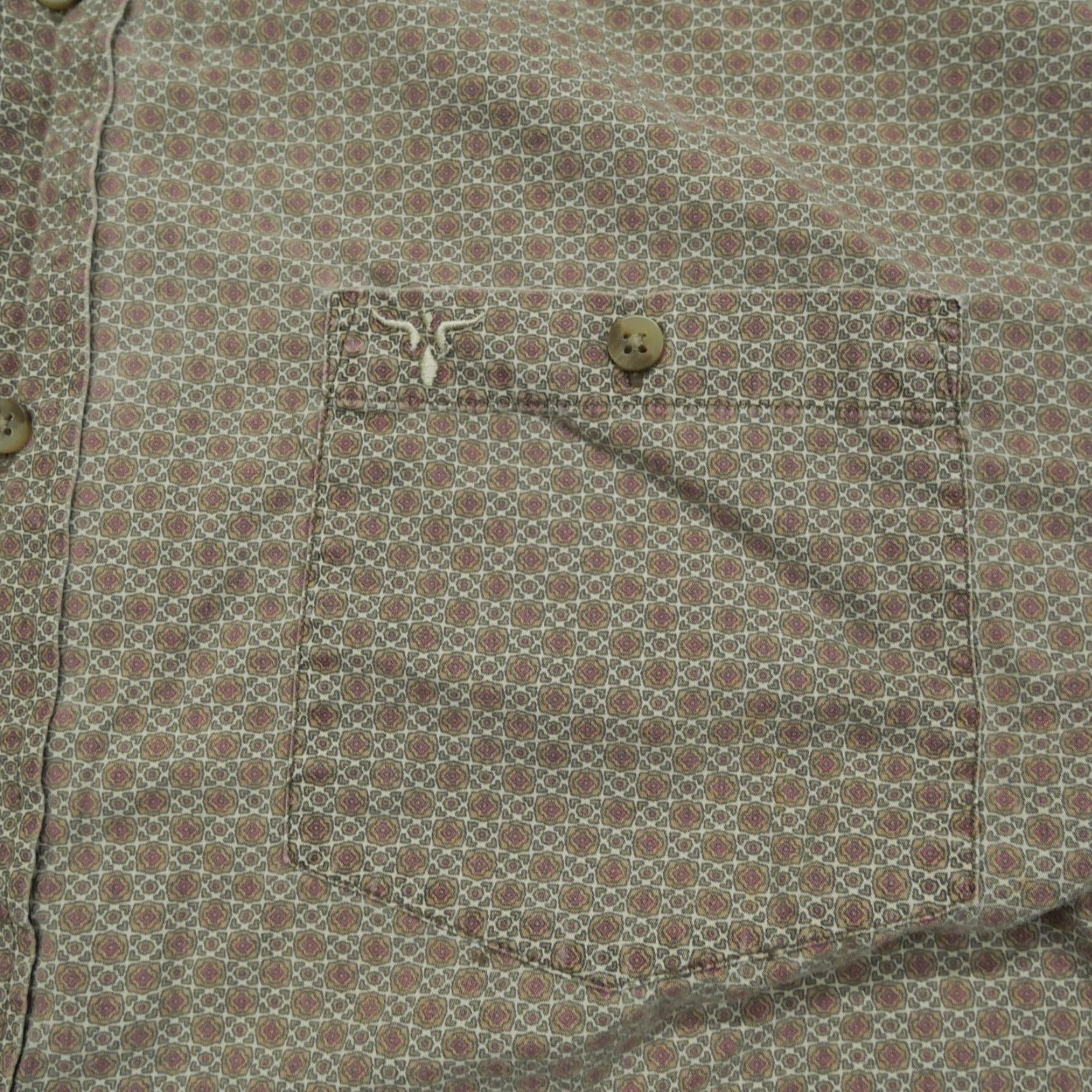 Wrangler VINTAGE Wrangler Shirt Mens 2XL Brown Button Up Geometric Western 90s Size US XXL / EU 58 / 5 - 2 Thumbnail