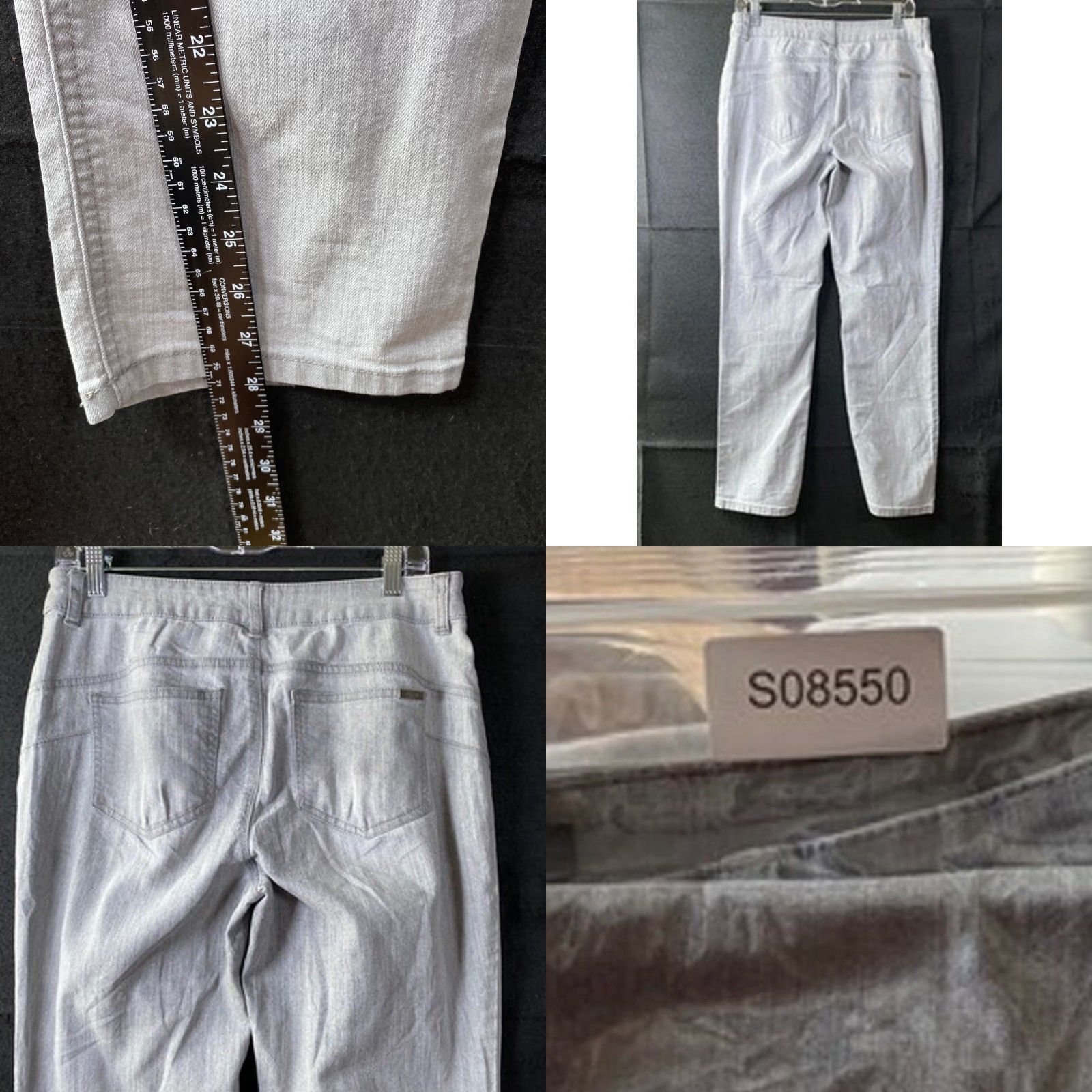 Vintage Chicos Womens Jeans Gray Mid Rise So Slimming Lifting Straight Stretch 1 Short Jeans Fit Regular 5-Pocket Denim Cotton Spandex Polyester Womens Mens? Size 25" / US 0 / IT 36 - 8 Thumbnail