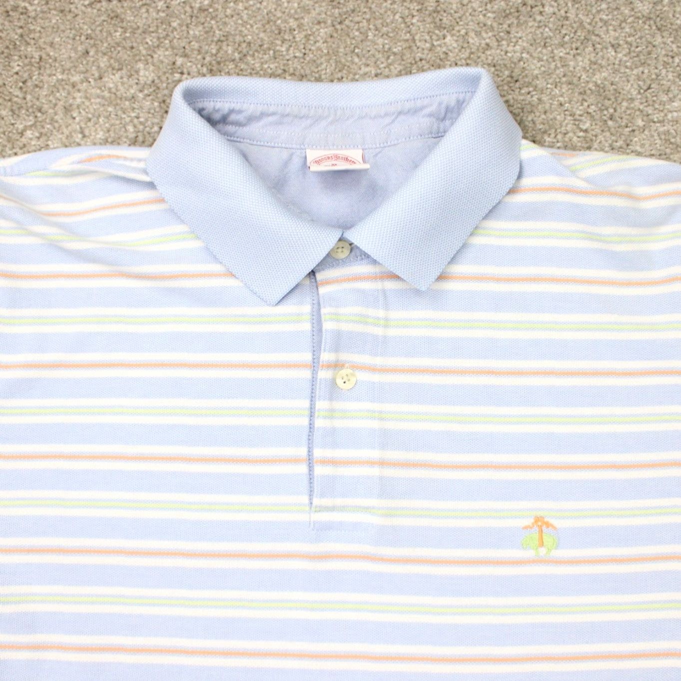 Brooks Brothers Brooks Brothers Polo Shirt Mens XL Blue 100% Cotton Short Sleeve Regular Fit Polo Shirt Size US XL / EU 56 / 4 - 5 Thumbnail