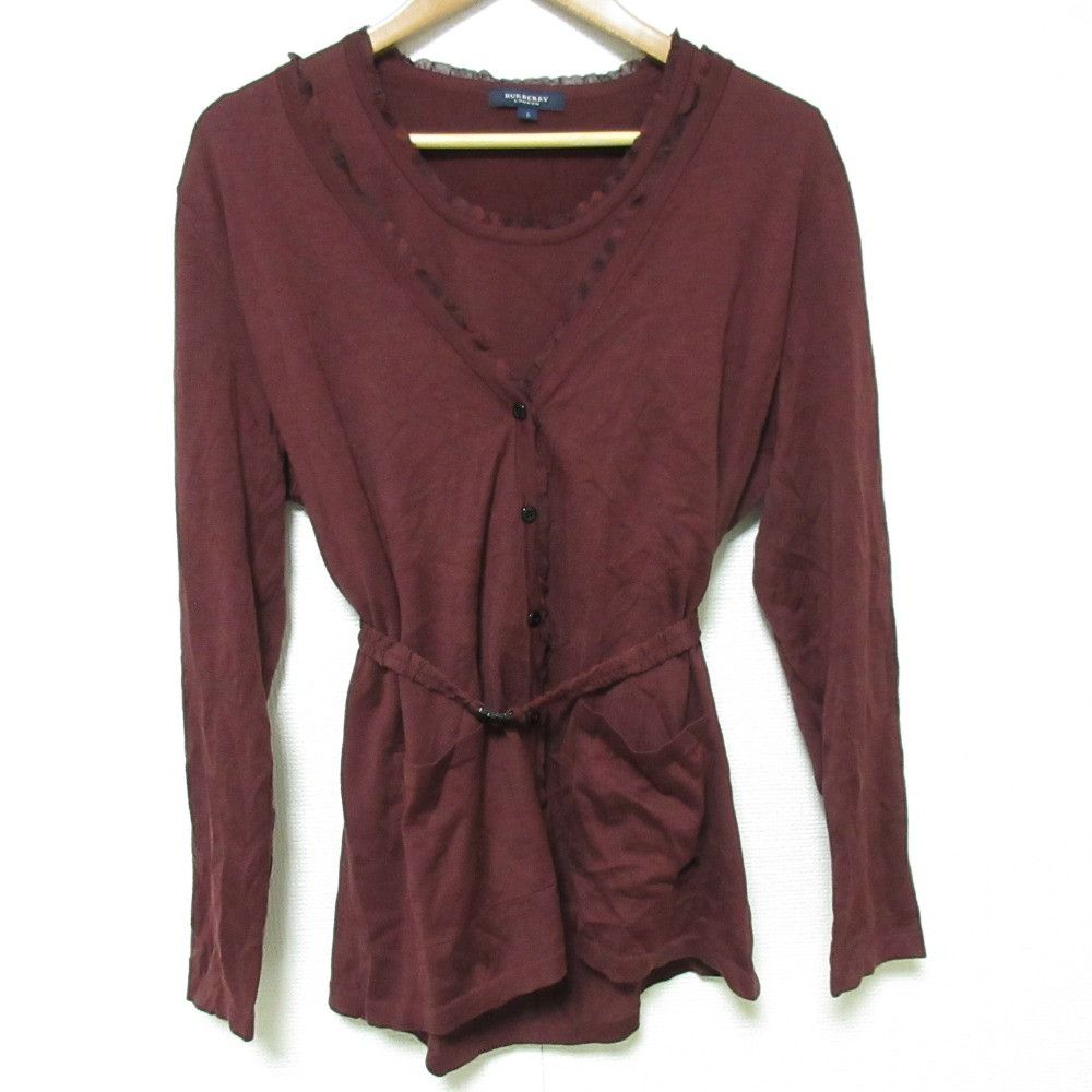 Burberry Burberry London Silk Cotton 2way Cardigan Ensemble Cotton Tops DUTY FREE for USA