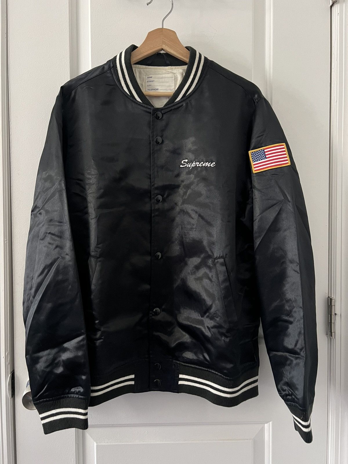 Supreme SS15 Supreme Satin Jacket “God bless America” Size US L / EU 52-54 / 3 - 1 Thumbnail