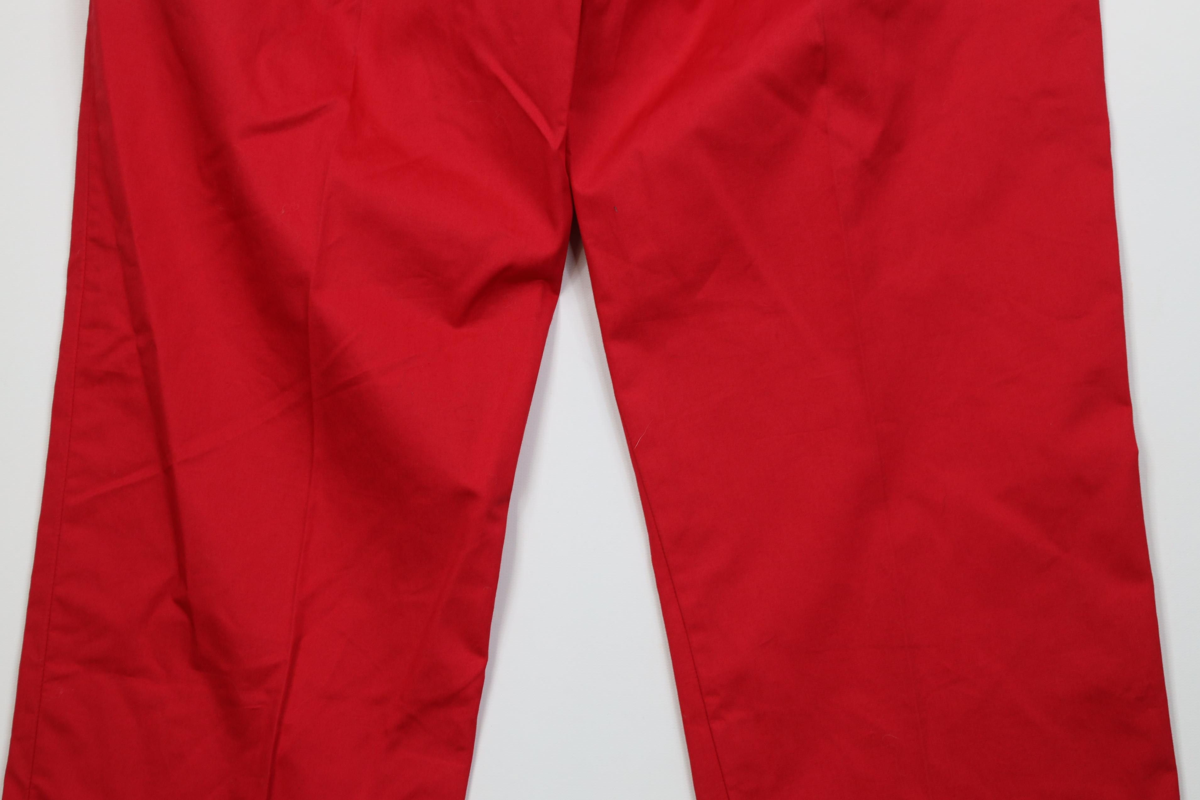 Polo Ralph Lauren Vintage 90s Ralph Lauren Straight Leg Cotton Chino Pants Red Size US 32 / EU 48 - 14 Thumbnail