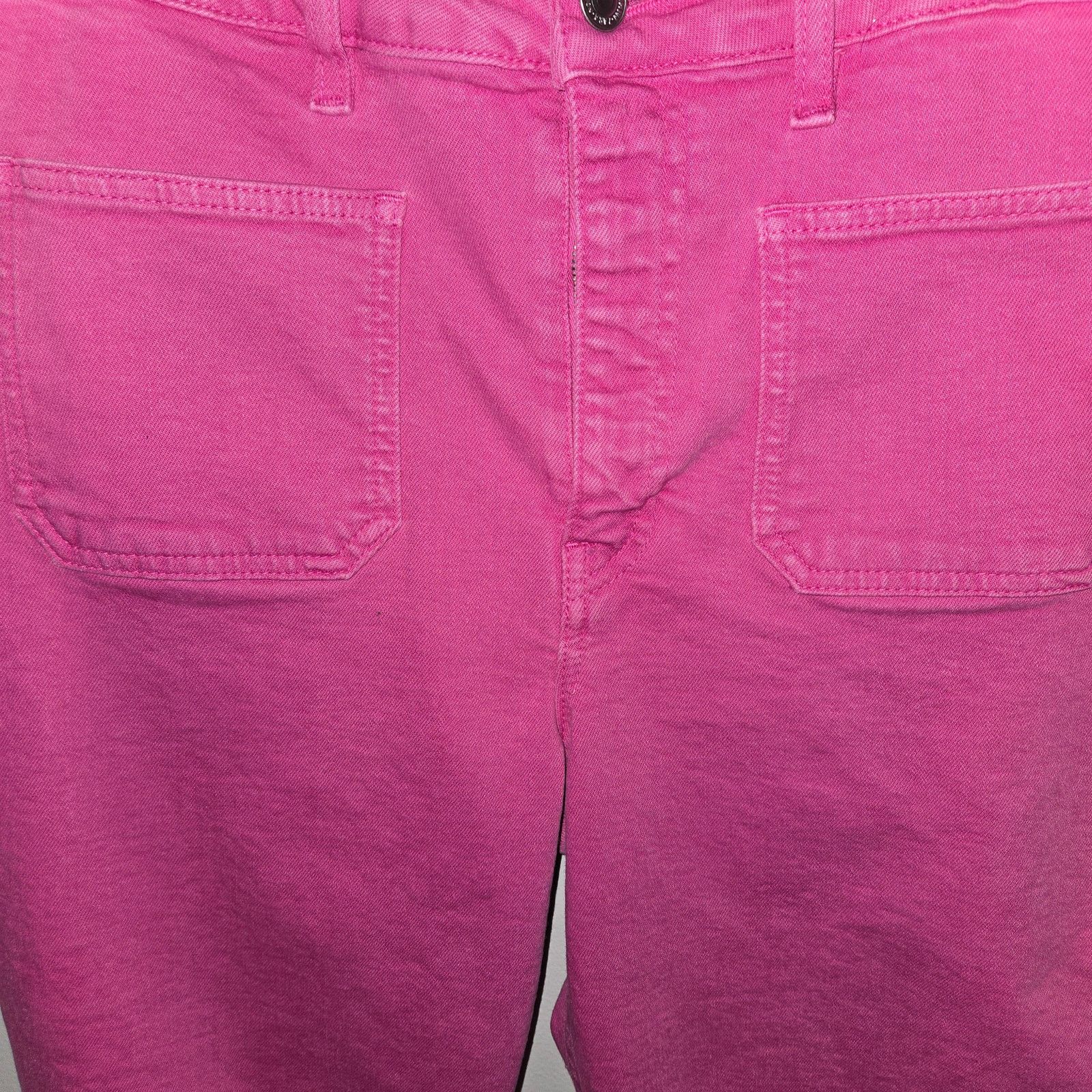 Zara Zara Size 14 Women's Bright Hot Pink Frayed Hem High Rise Size 36" / US 14 / IT 50 - 3 Thumbnail