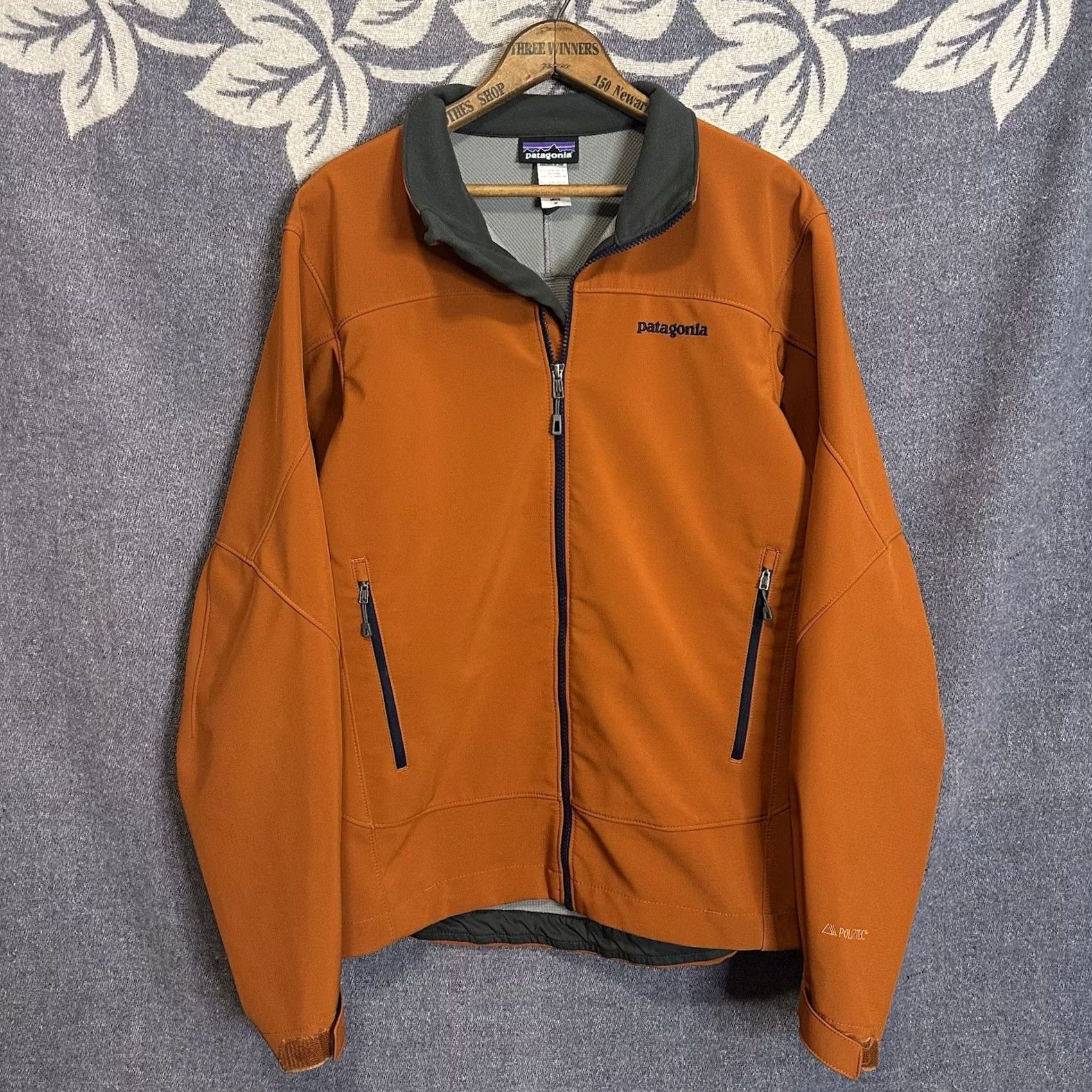 Patagonia Patagonia Adze Jacket Men M Orange Blue Gray Polartec Soft Shell Zip Weather Windbreaker Size US M / EU 48-50 / 2 - 2 Thumbnail
