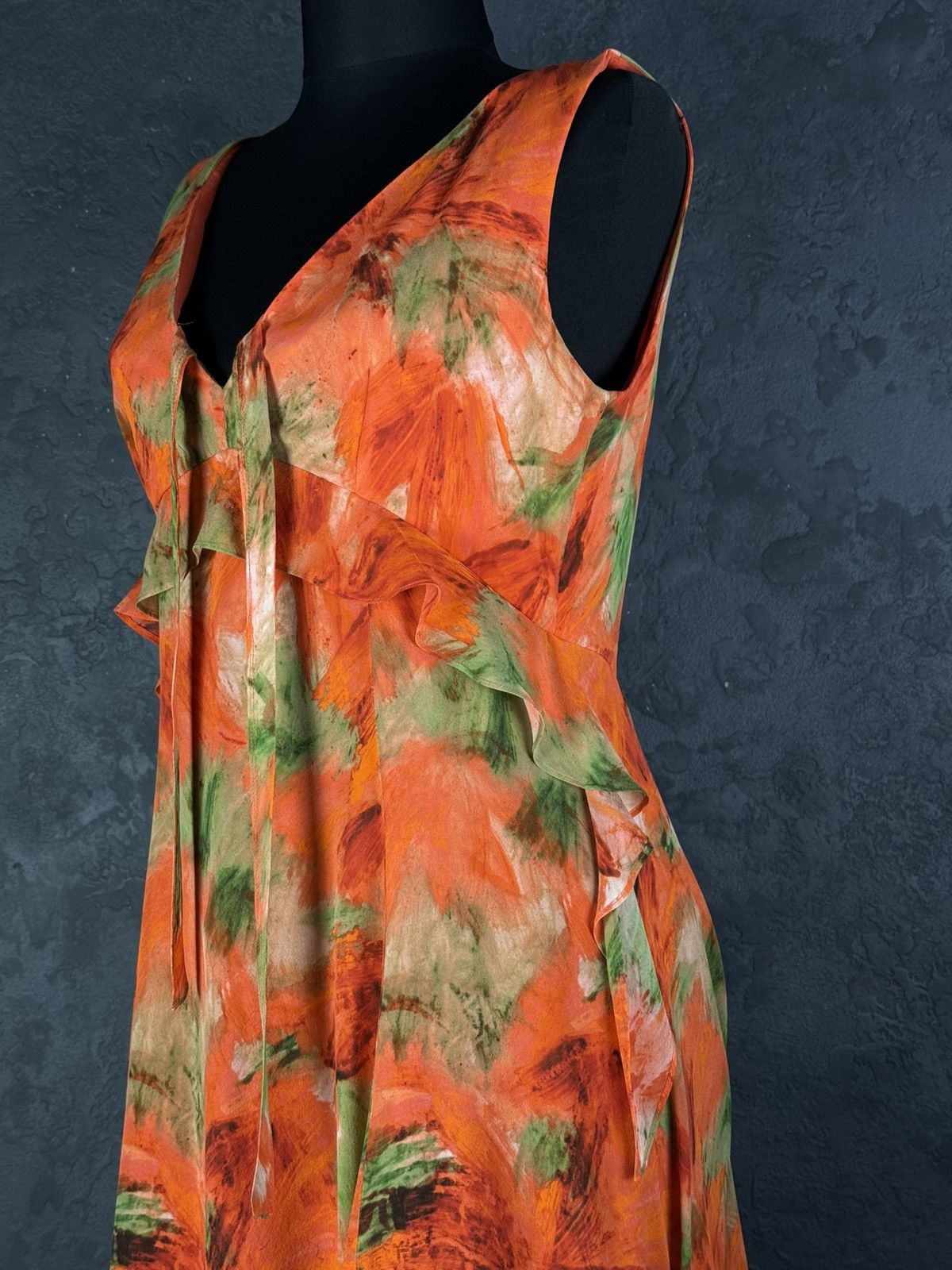 Max Mara Max Mara Studio Silk Midi Dress Floral Print Size XL / US 12-14 / IT 48-50 - 6 Thumbnail