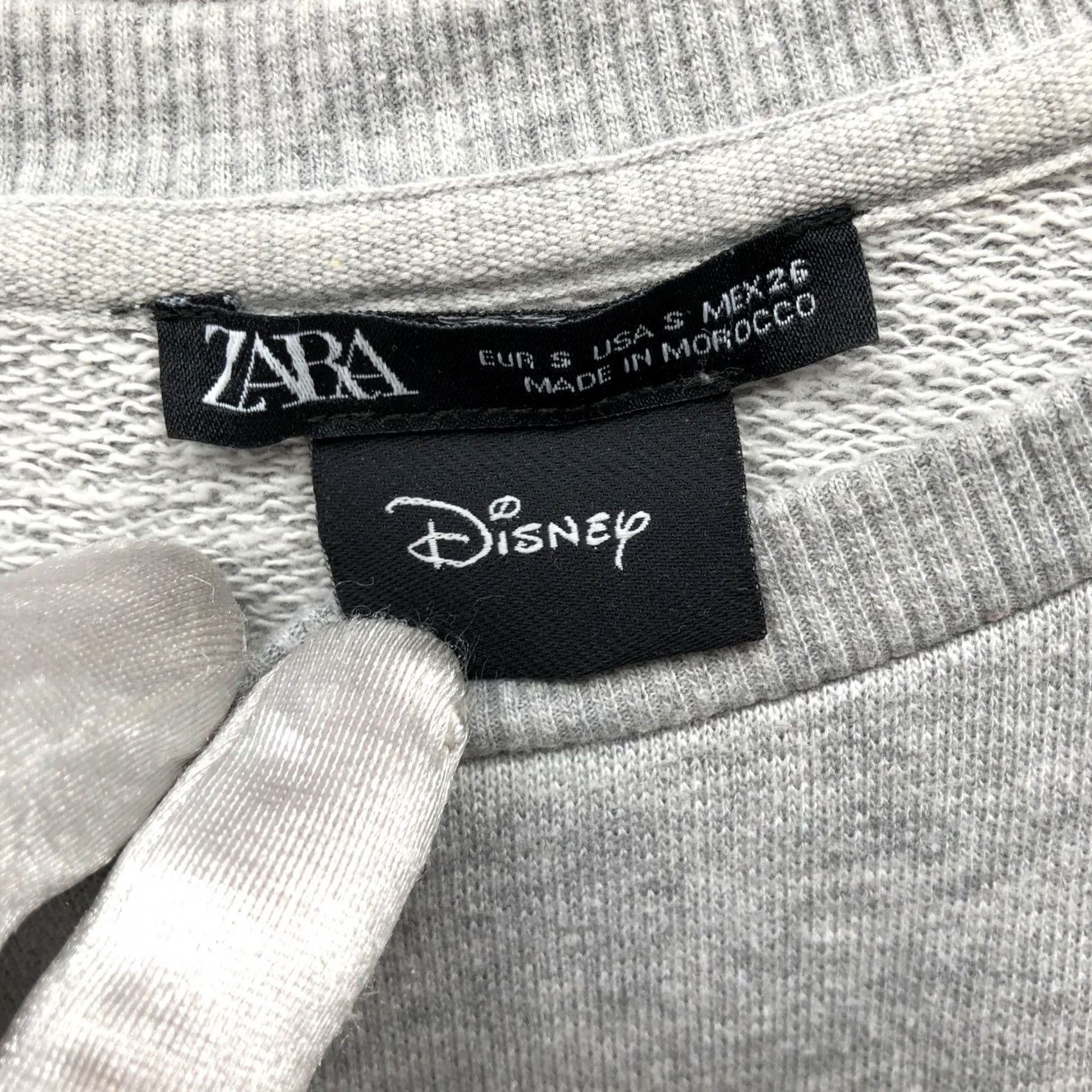 Zara Zara Disney Mickey Glitch Collection Sweatshirt Womens S Gray Dolman Cropped Size S / US 4 / IT 40 - 3 Thumbnail