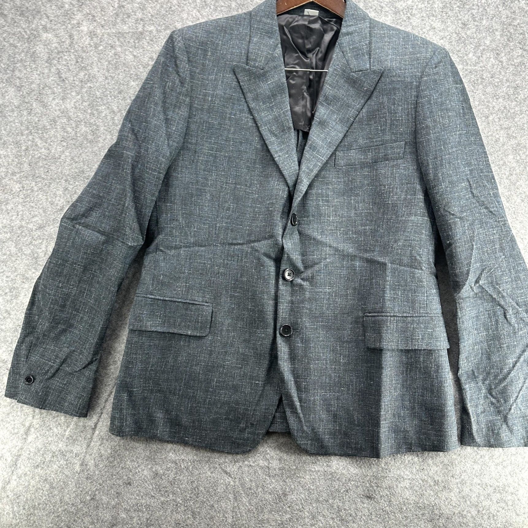 Stella McCartney STELLA MCCARTNEY Sport Coat / Blazer Men 54 Gray Wool Linen 2-Piece Notch Lapel 3-Button Italy Regular size 54 Mens Size 54R - 4 Thumbnail