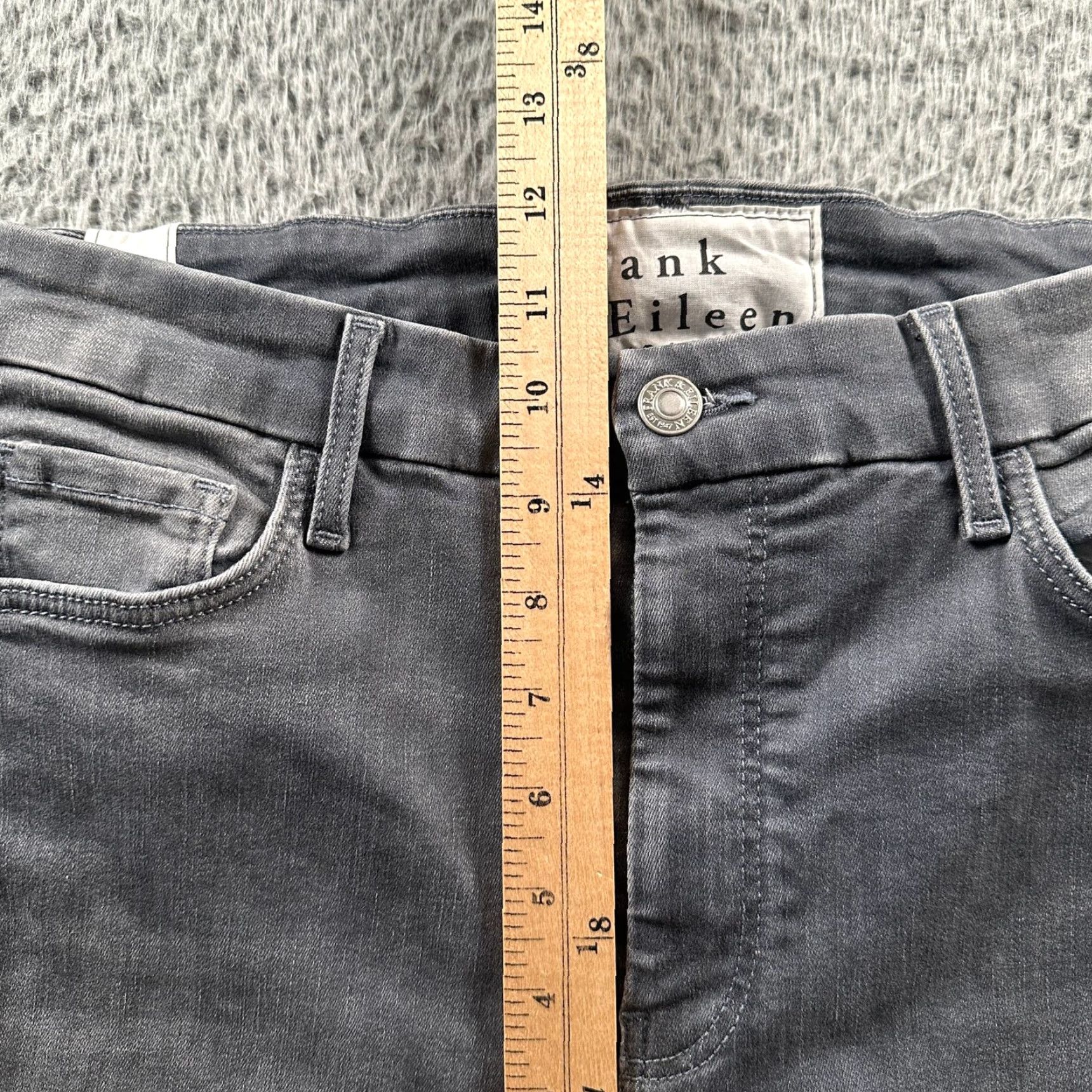 Frank & Eileen Frank & Eileen Jeans Womens 30 Gray Sligo Slim Straight Raw Hem Frayed Ankle Size 30" / US 8 / IT 44 - 6 Thumbnail