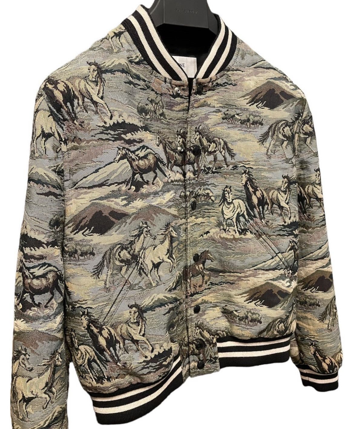 Celine 🔥Brand New🔥Horse Print Bomber Jacket Size US M / EU 48-50 / 2 - 4 Thumbnail