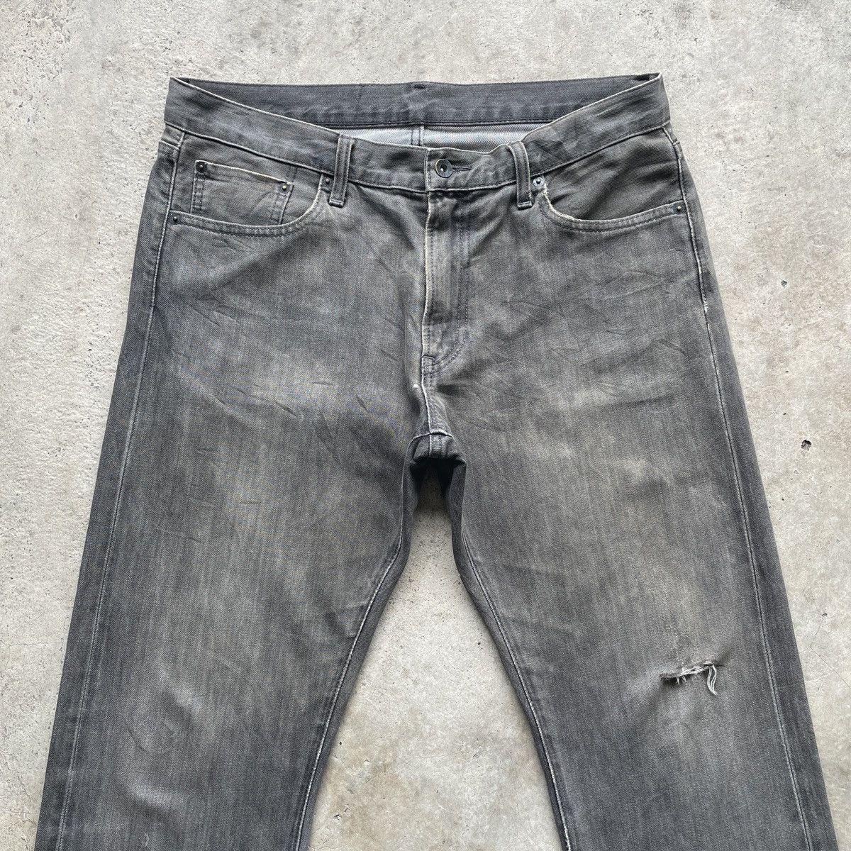 Japanese Brand Vintage Japanese Brand Faded Black Jeans Denim Pants W35 Size US 35 - 3 Thumbnail