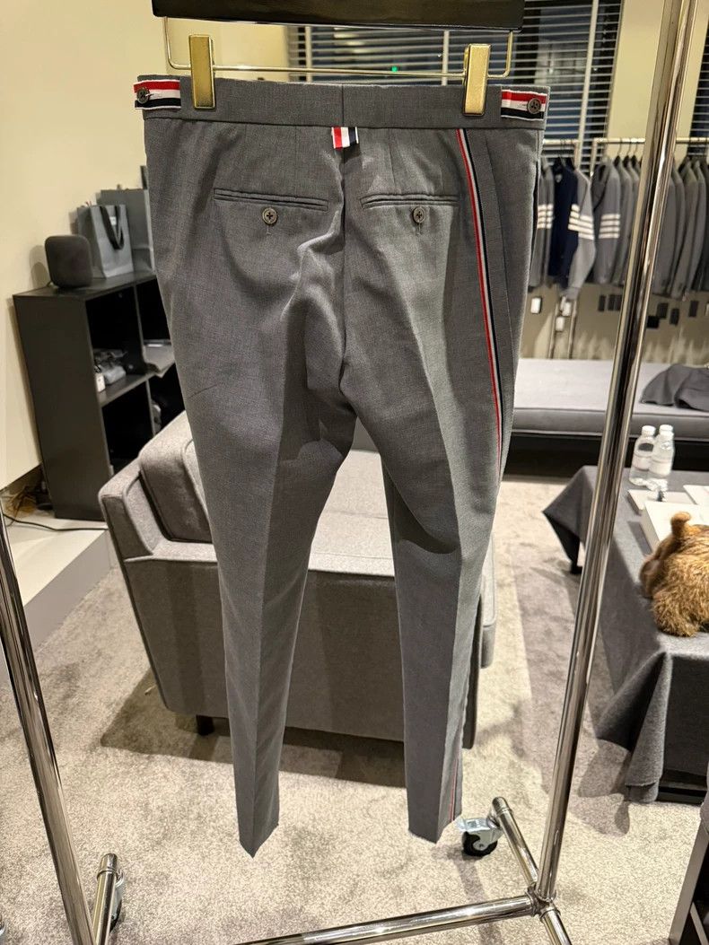Thom Browne Thom Browne Size 1 Rare mid-gray side fine striped trouse Size US 34 / EU 50 - 2 Thumbnail