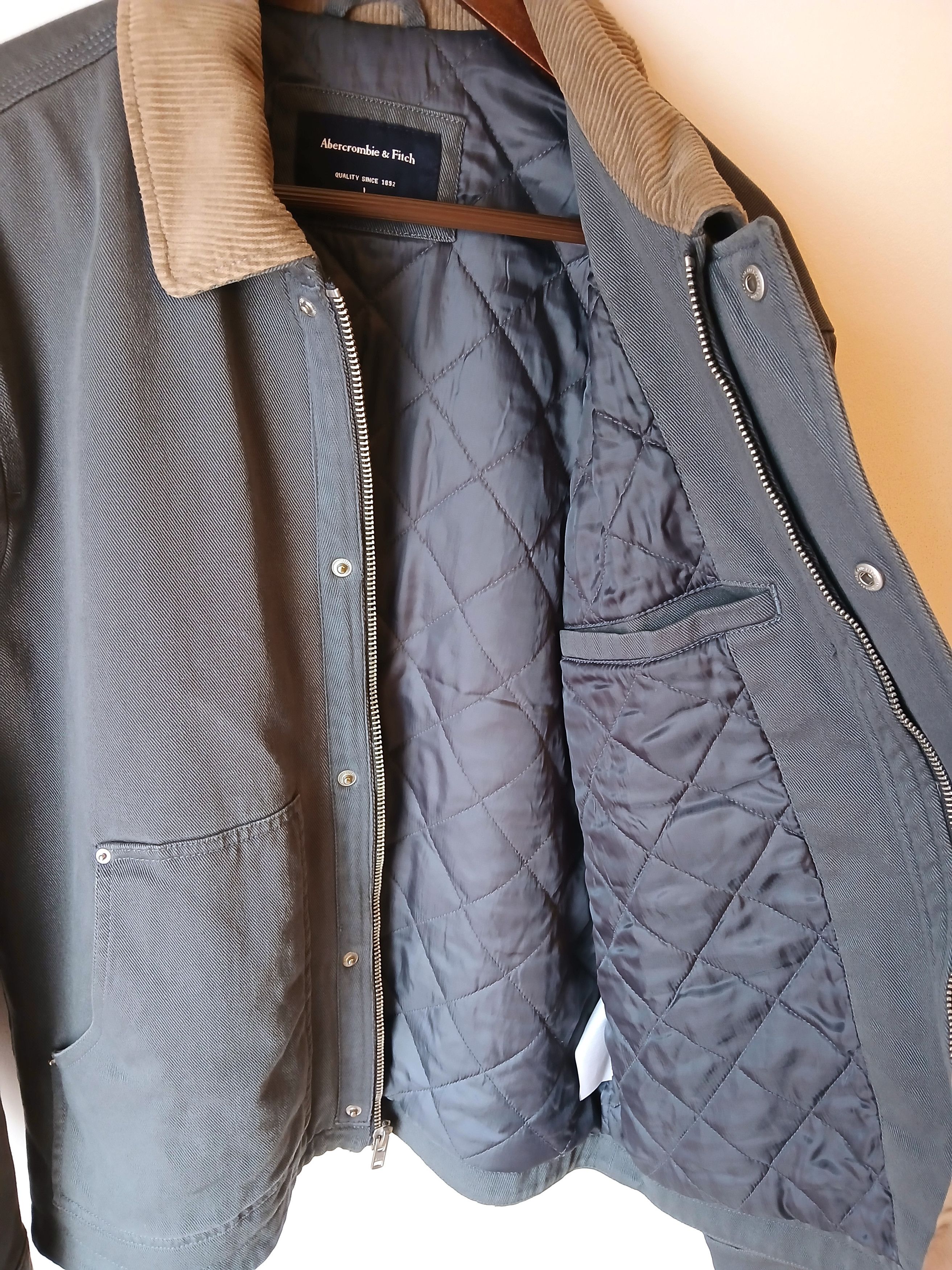 Abercrombie & Fitch Abercrombie & Fitch Workwear Kanga Zip Jacket Blue-Gray Size US L / EU 52-54 / 3 - 5 Thumbnail
