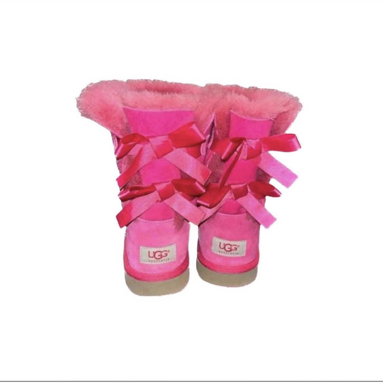Ugg Discontinued Pink Bailey Bow Uggs Grailed