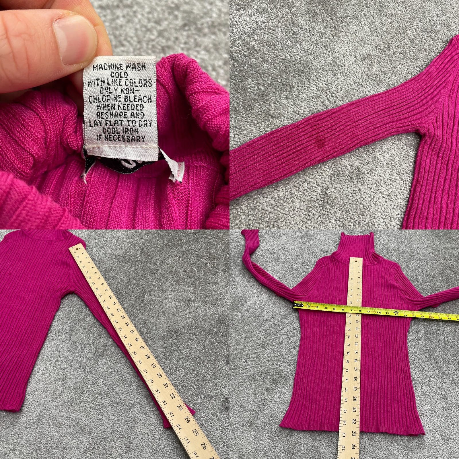 Vintage Pout Pink Turtleneck Pullover Sweater Womens Large Knit Casual Travel Size L / US 10 / IT 46 - 8 Thumbnail