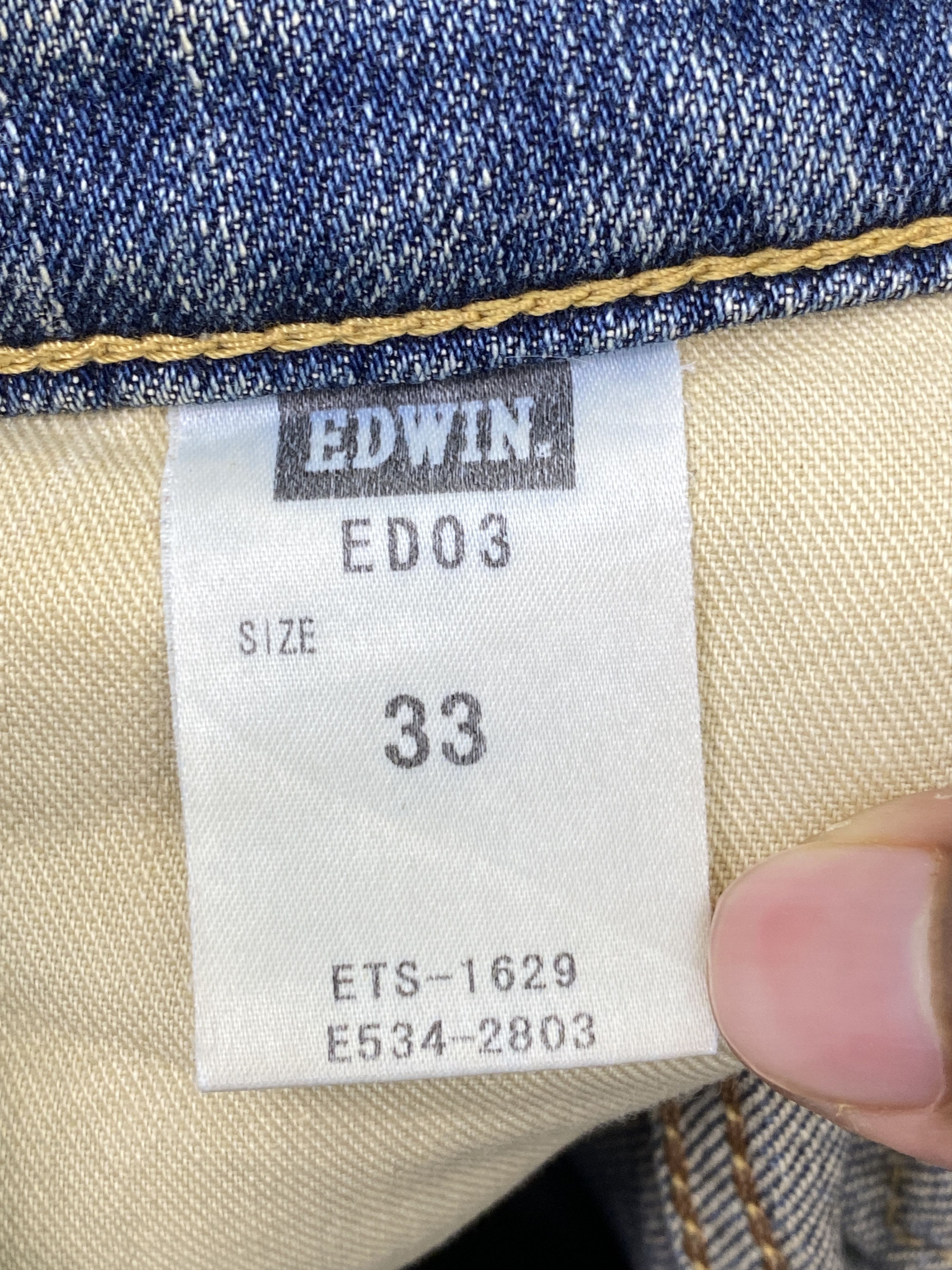 Edwin Vintage Distressed Edwin Made In Japan Patches Jeans DP2727 Size US 35 - 6 Thumbnail