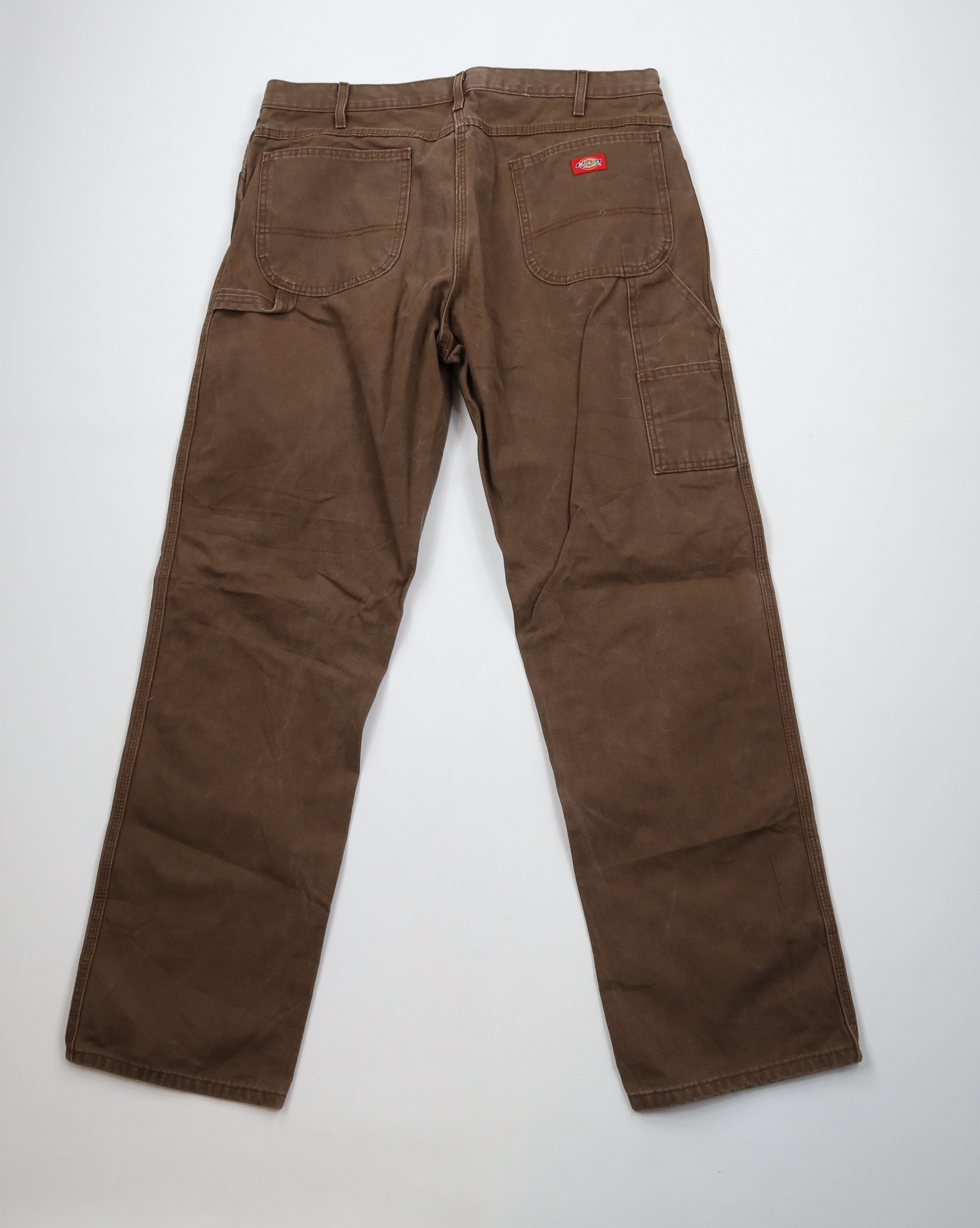 Dickies × Vintage Vintage Dickies Spell Wide Leg Canvas Dungaree Pants Brown Size US 38 / EU 54 - 6 Thumbnail