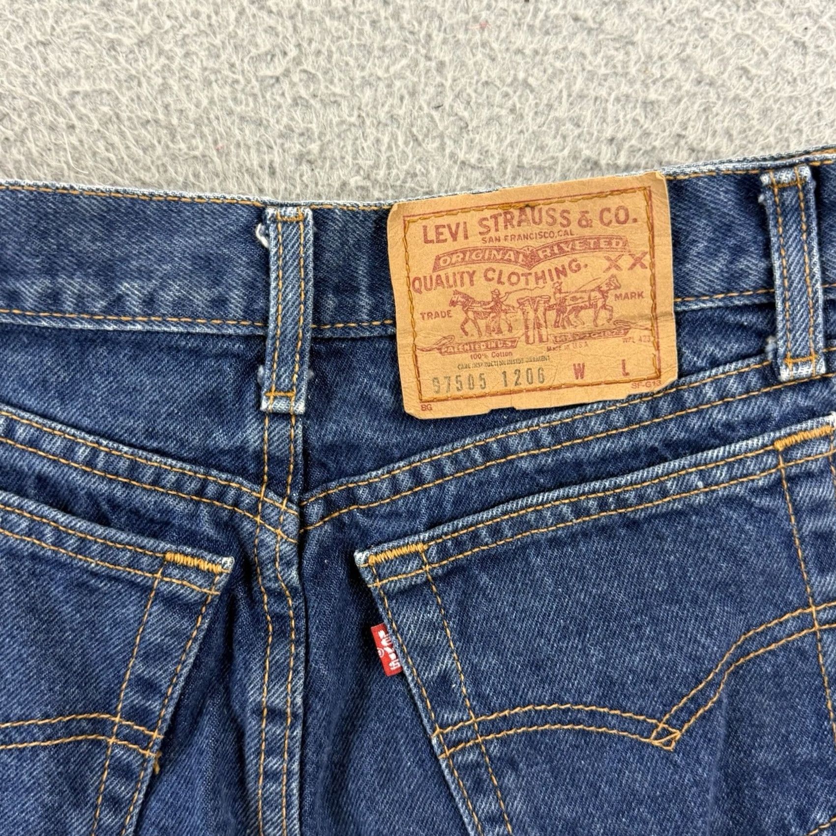 Levi's VINTAGE Levi’s Skirt Womens 9 Blue Denim High Rise A-Line Boho 80s 90s Cowboy Size 30" / US 8 / IT 44 - 7 Thumbnail