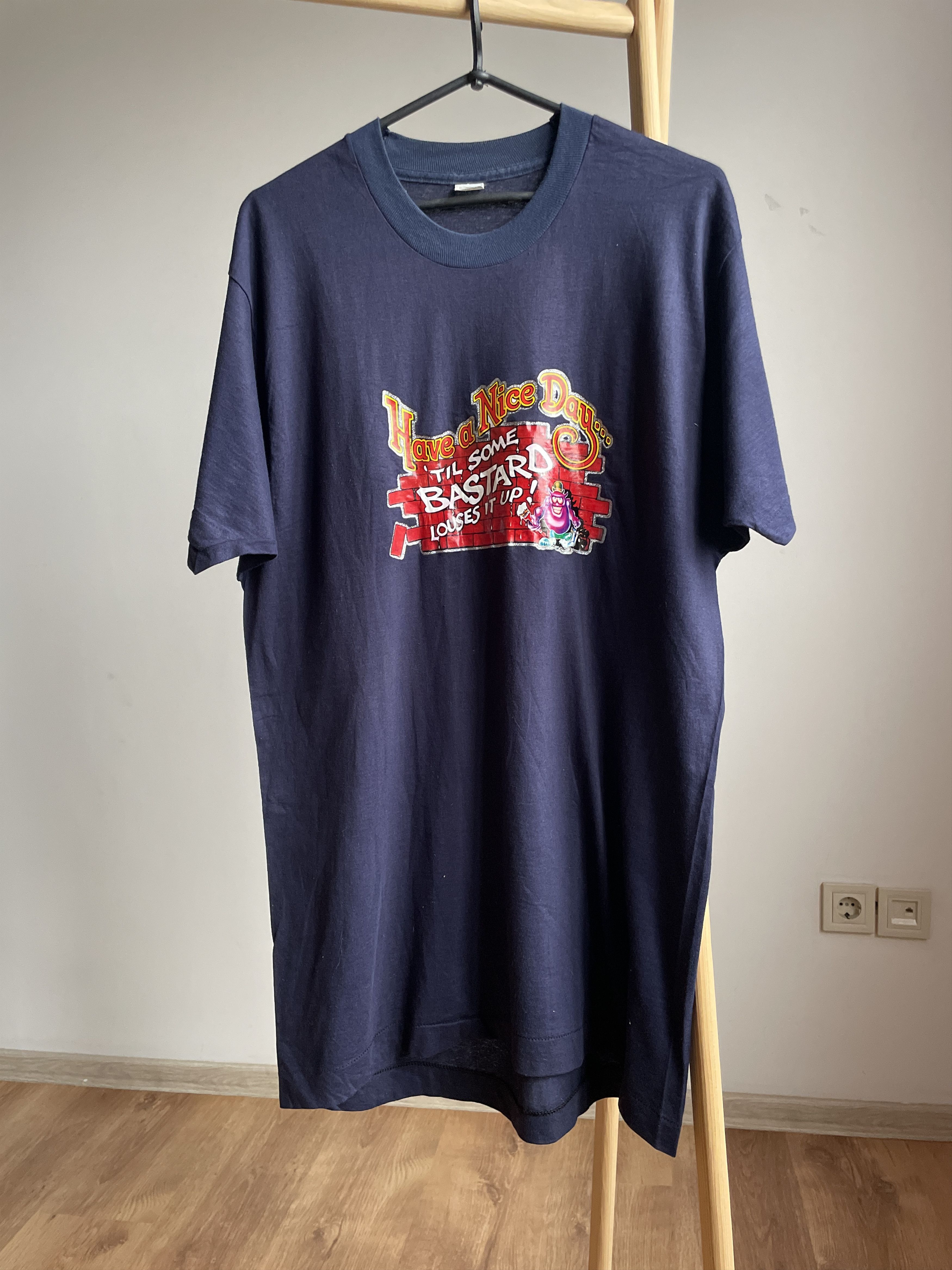 Vintage Have A Nice Day Humor Vintage 90's Made in USA T-Shirt Size US XL / EU 56 / 4 - 2 Thumbnail