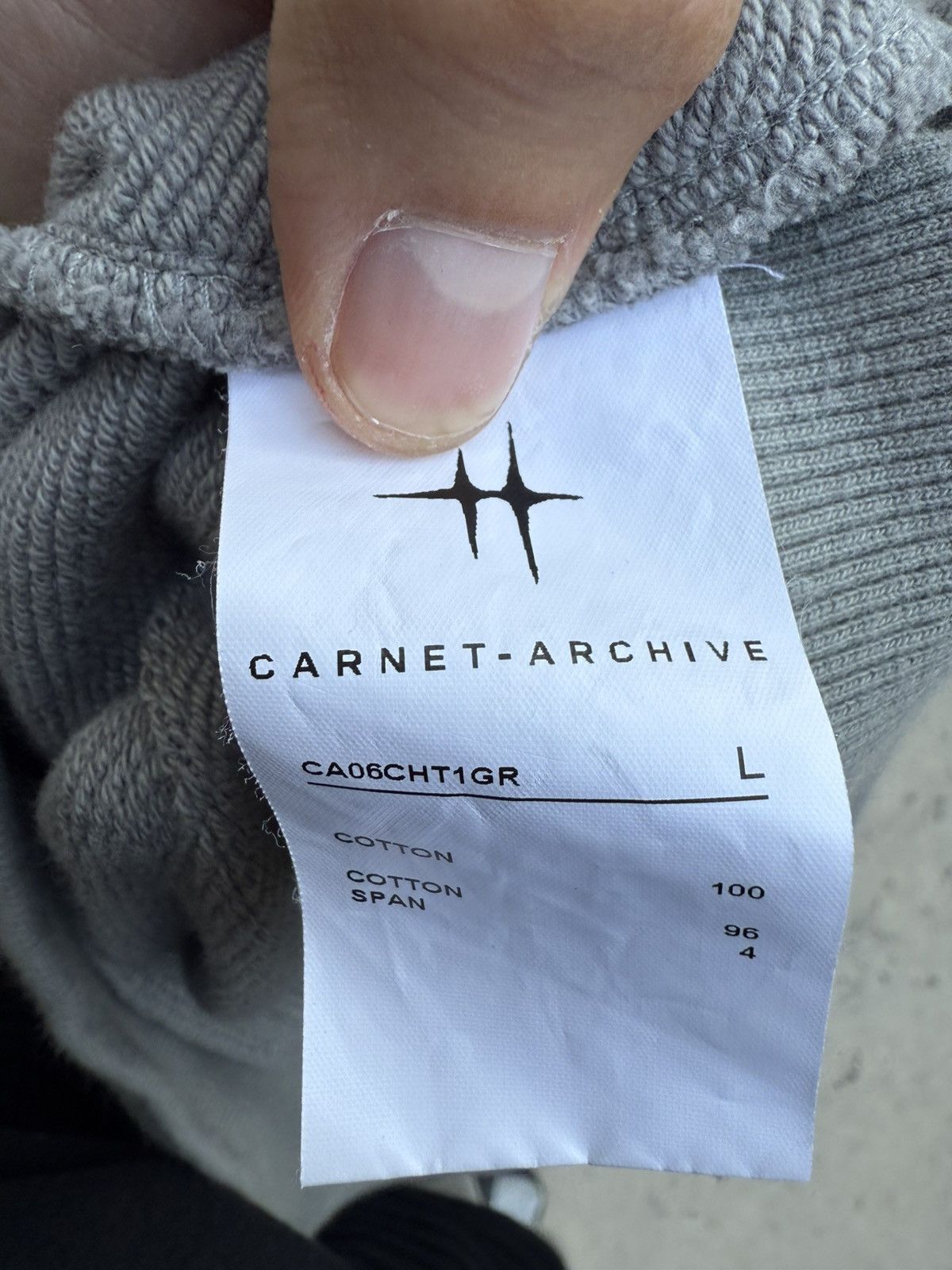 Other Rare Carnet-Archive Gray Hoodie Sweater Avantgarde Design Size US L / EU 52-54 / 3 - 5 Thumbnail