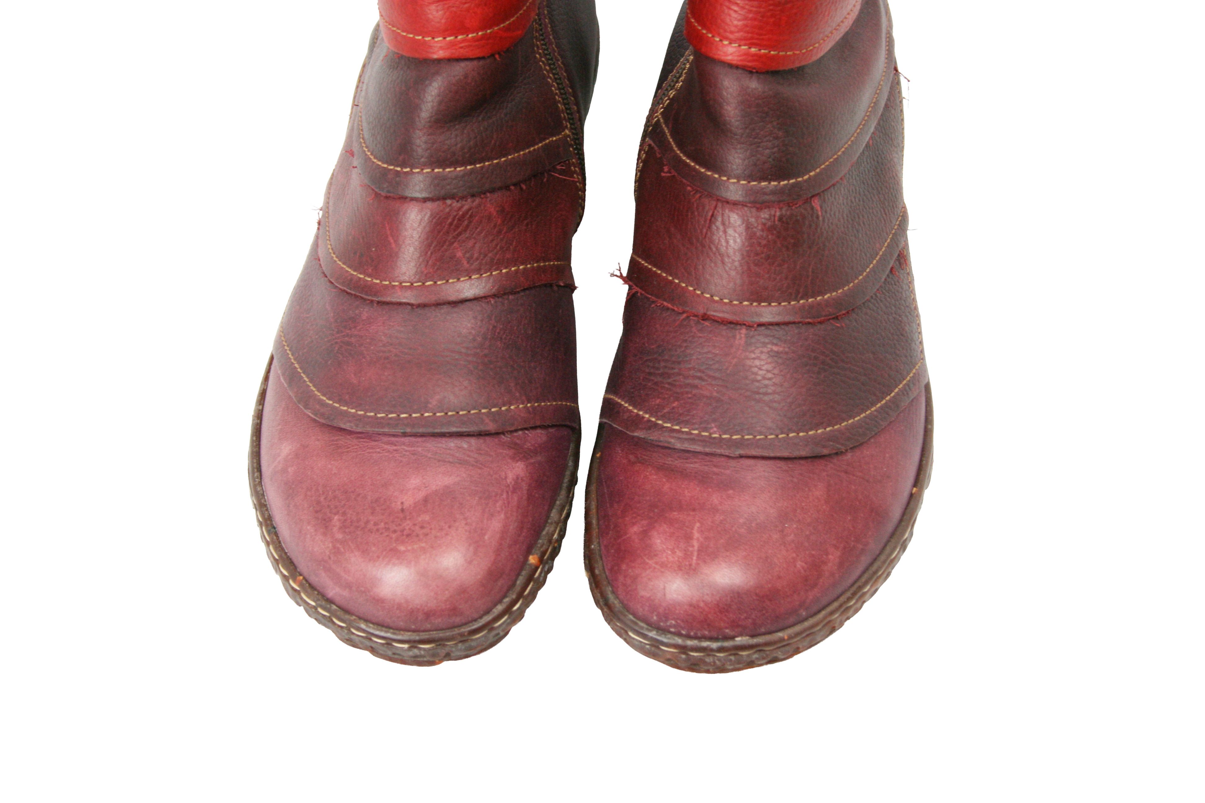 Japanese Brand El Naturalista 00S Goblin Multilayered Leather Y2K Boots Size US 9 / IT 39 - 5 Thumbnail
