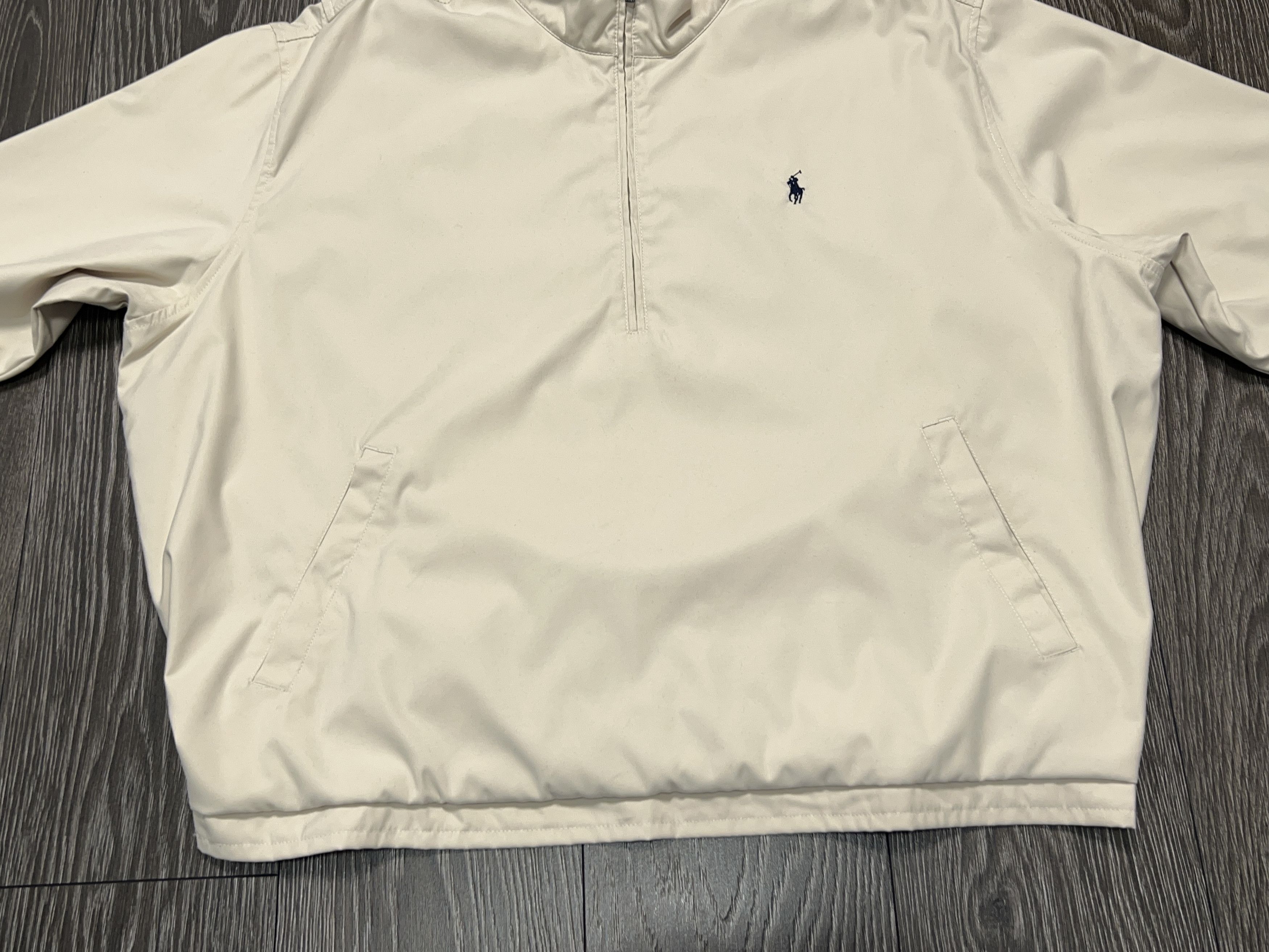 Ralph Lauren Mens Anorak Pullover Jacket Bomber Coat Beige Polyester XXL Size US XXL / EU 58 / 5 - 4 Thumbnail