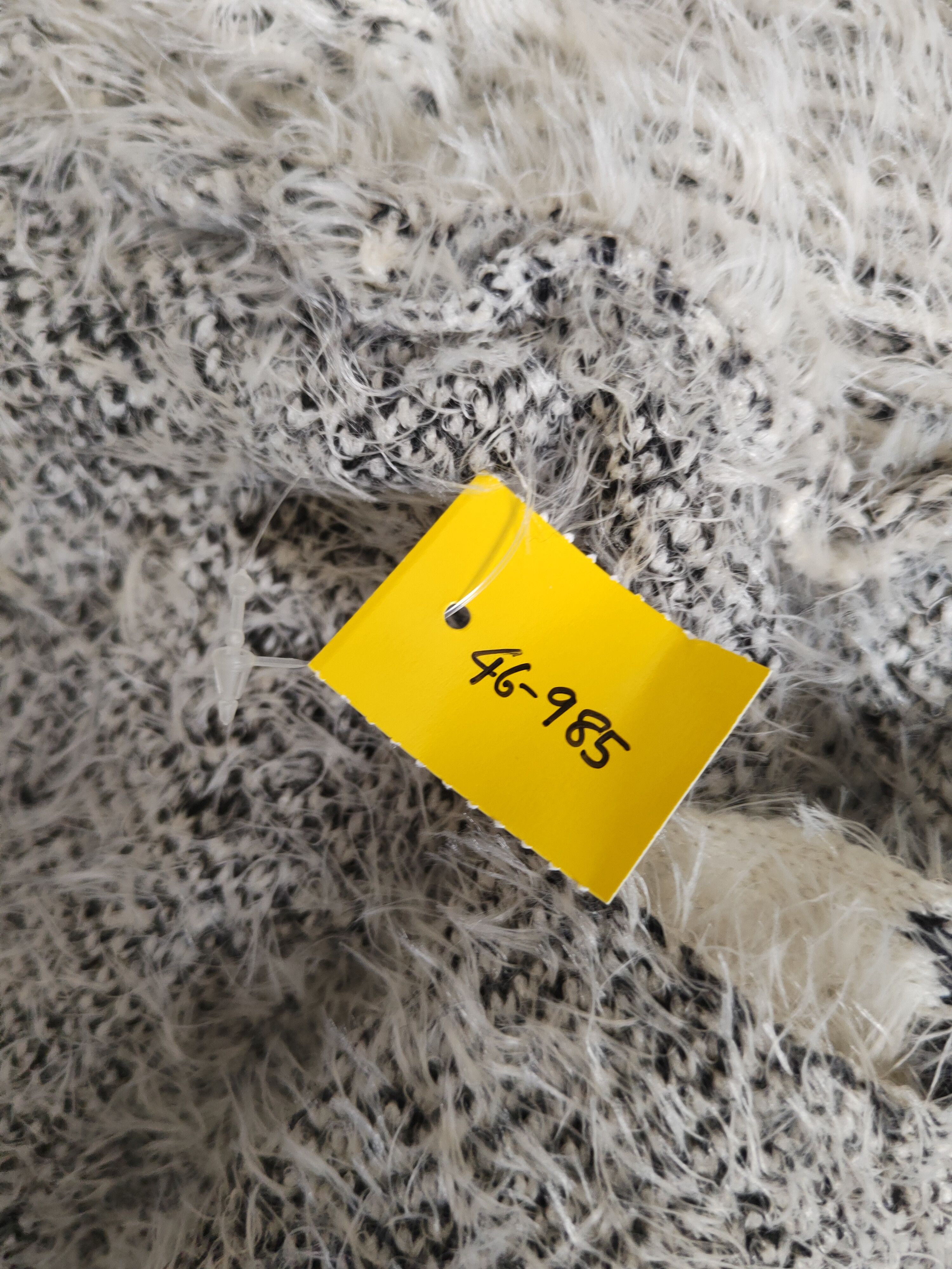 Japanese Brand DL Todo Black White Fur Mohair Knitwear #46-985 Size S / US 4 / IT 40 - 13 Thumbnail