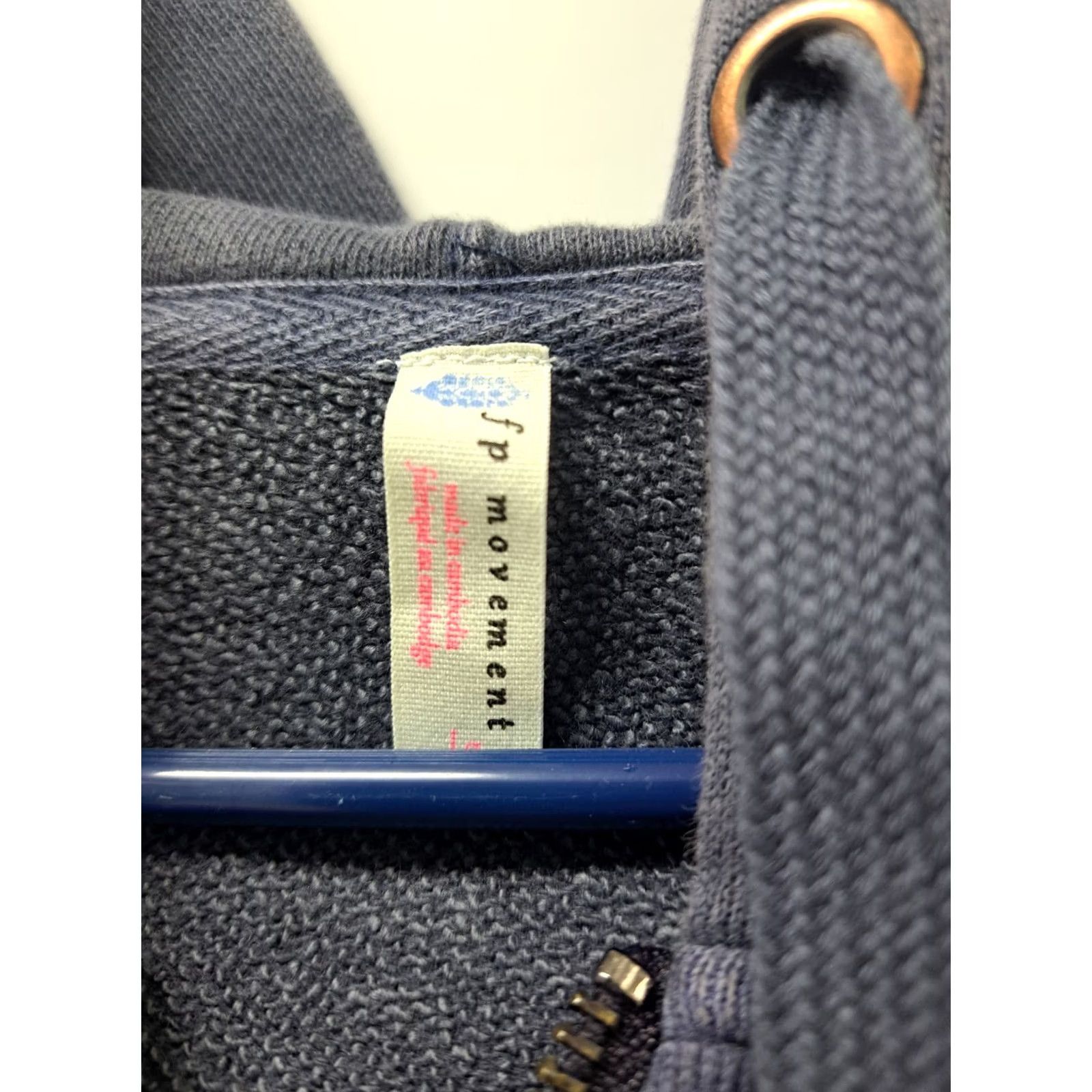 Free People Free People Womens Jacket Hooded Drawstring Blue Large Regular Mens Womens Girls Boys Size L / US 10 / IT 46 - 3 Thumbnail