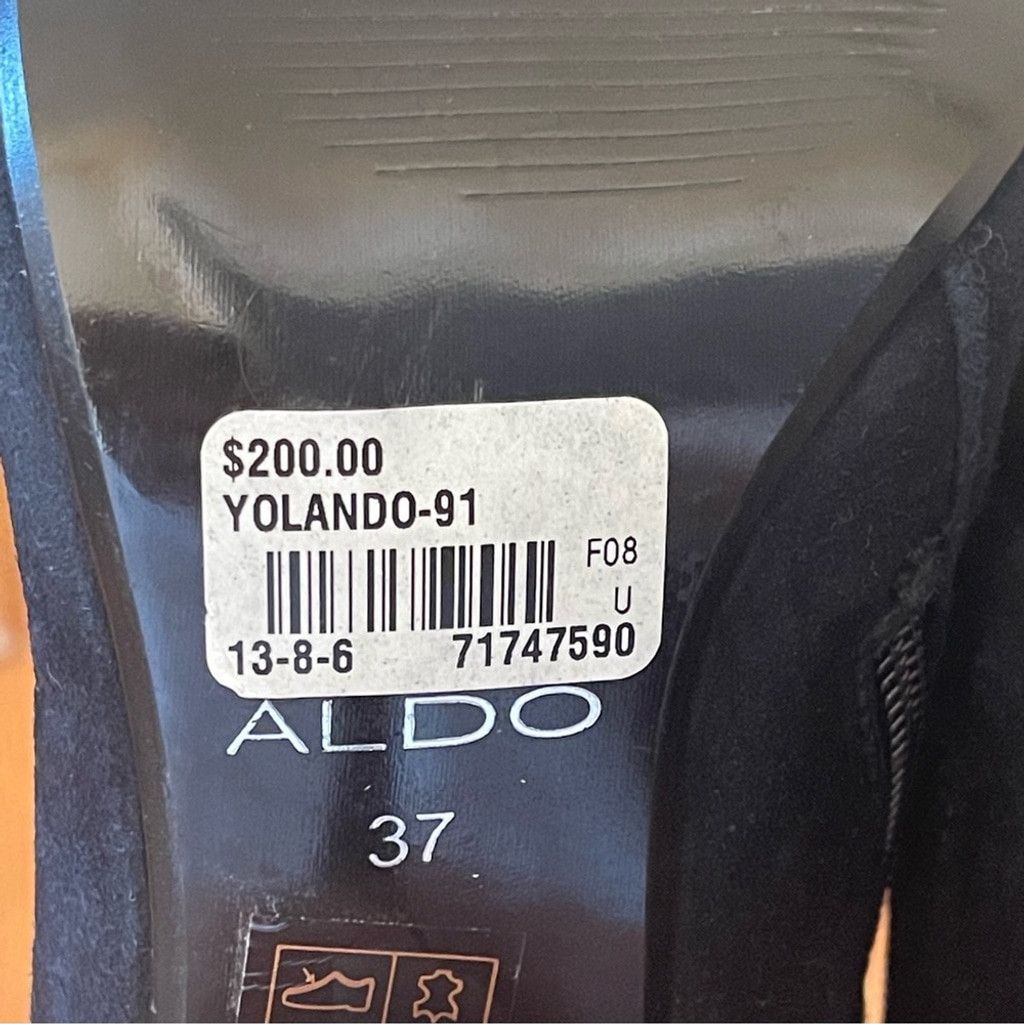 Aldo ALDO Yolando Black Suede over the knee high heels boots 37 Size US 8 / IT 38 - 7 Thumbnail