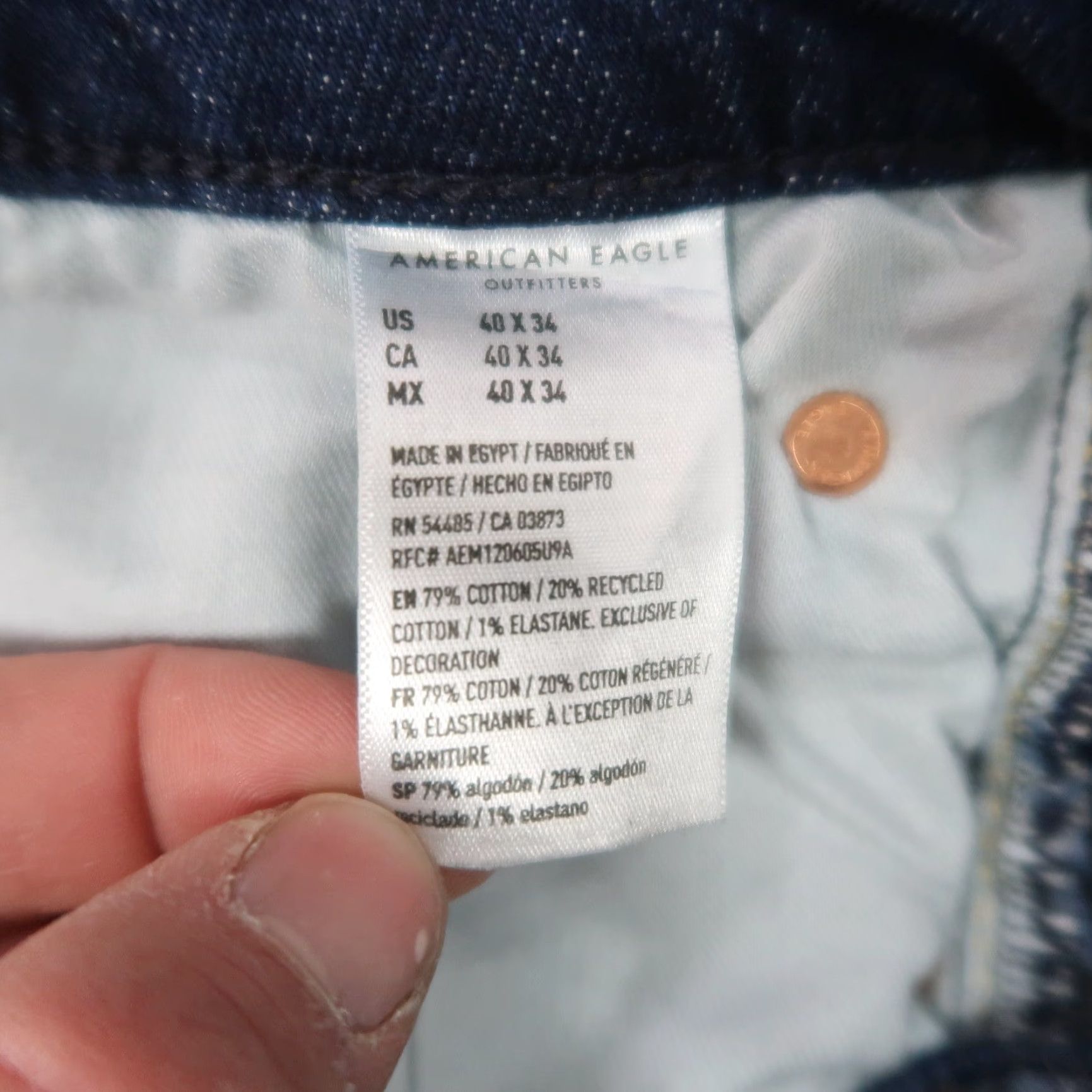 American Eagle Outfitters American Eagle Original Straight Jeans Men’s 40x34 Airflex Denim stretch Size US 40 / EU 56 - 5 Thumbnail