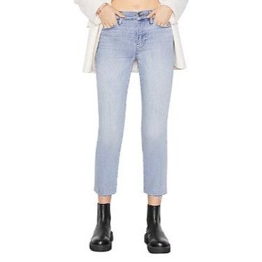 Frame Frame Le High Raw Hem Straight Leg Jeans in Alemany, Sz. 26 Size 26" / US 2 / IT 38 - 2 Thumbnail