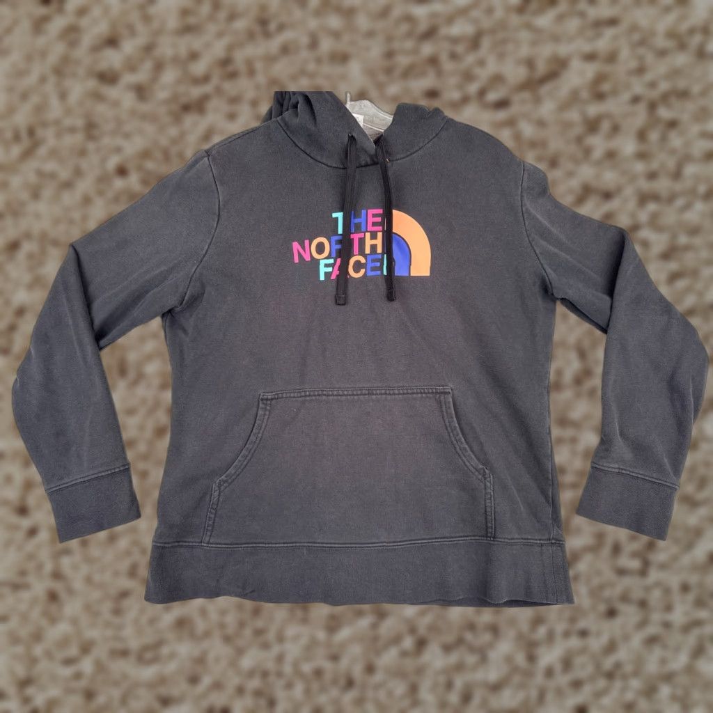 The North Face The North Face Hoodie Womens L Black Pullover Pocket Logo Sweatshirt Cotton Jersey Crew Neck Size L / US 10 / IT 46 - 1 Thumbnail