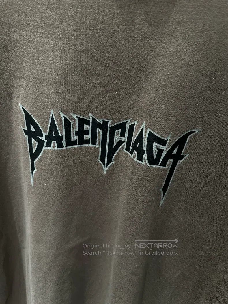 Balenciaga Balenciaga Brown distressed lightning letter short-sleeve Size US M / EU 48-50 / 2 - 4 Thumbnail