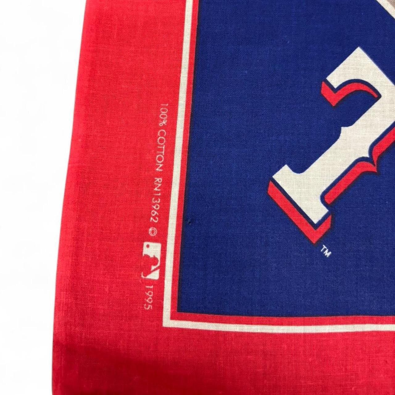MLB VTG 1995 Texas Rangers Baseball Club Bandana Handkerchief Size ONE SIZE - 4 Thumbnail