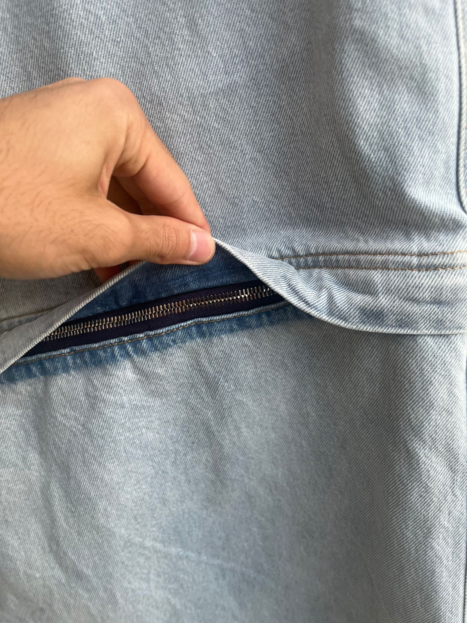 Vetements Triple Zip Baggy Jeans in Denim Light Blue Size US 30 / EU 46 - 5 Thumbnail