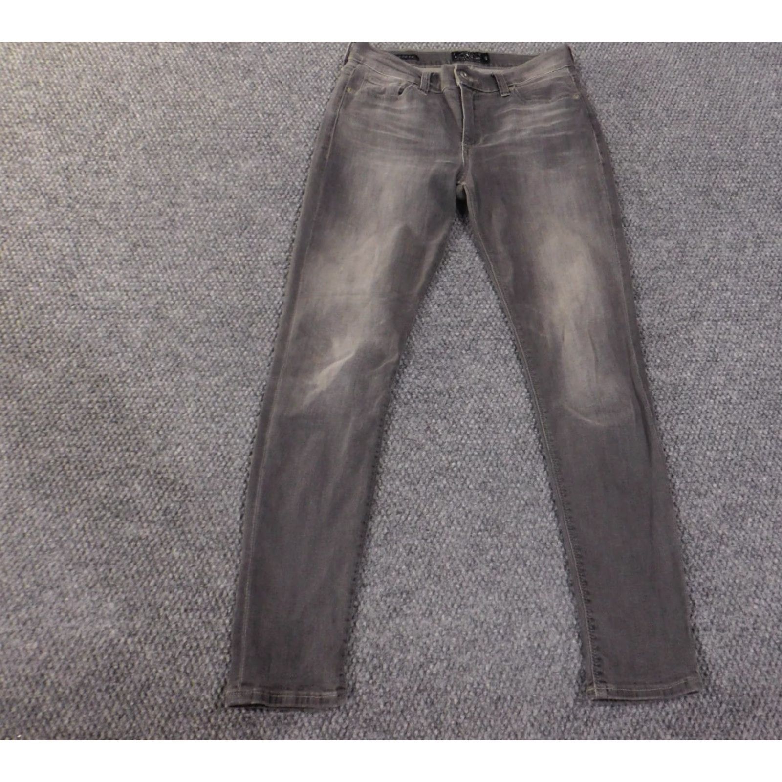 Lucky Brand Lucky Brand Jeans Women Jegging Gray Denim Stretch 4/27 Brook Legging 27 in Inseam 28 in Regular Rise Mid Designer Flower Size 27" / US 4 / IT 40 - 2 Thumbnail