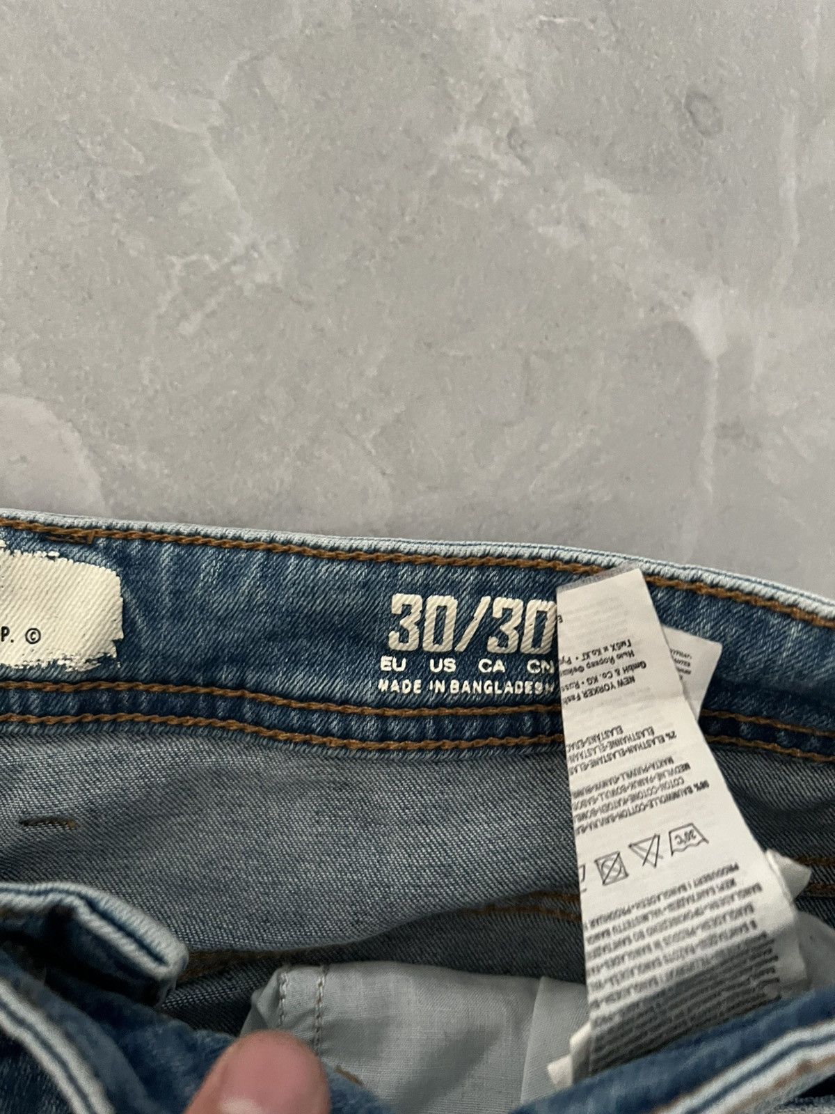Japanese Brand Distressed Blue Relaxed Skinny Jeans / Y2K Street Style Swag Size US 30 / EU 46 - 7 Thumbnail