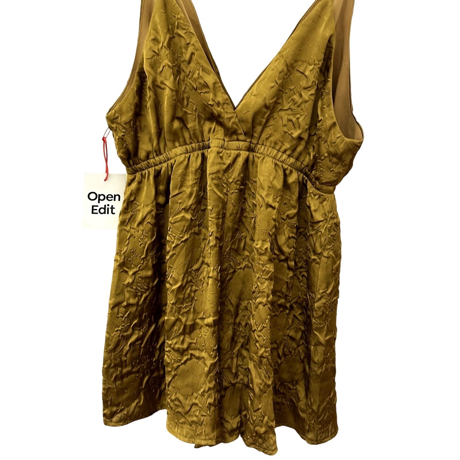 Other Open Edit Romper Surplice V-Neckline Brown Bronze XS NWT Size 32" / US 10 / IT 46 - 8 Thumbnail