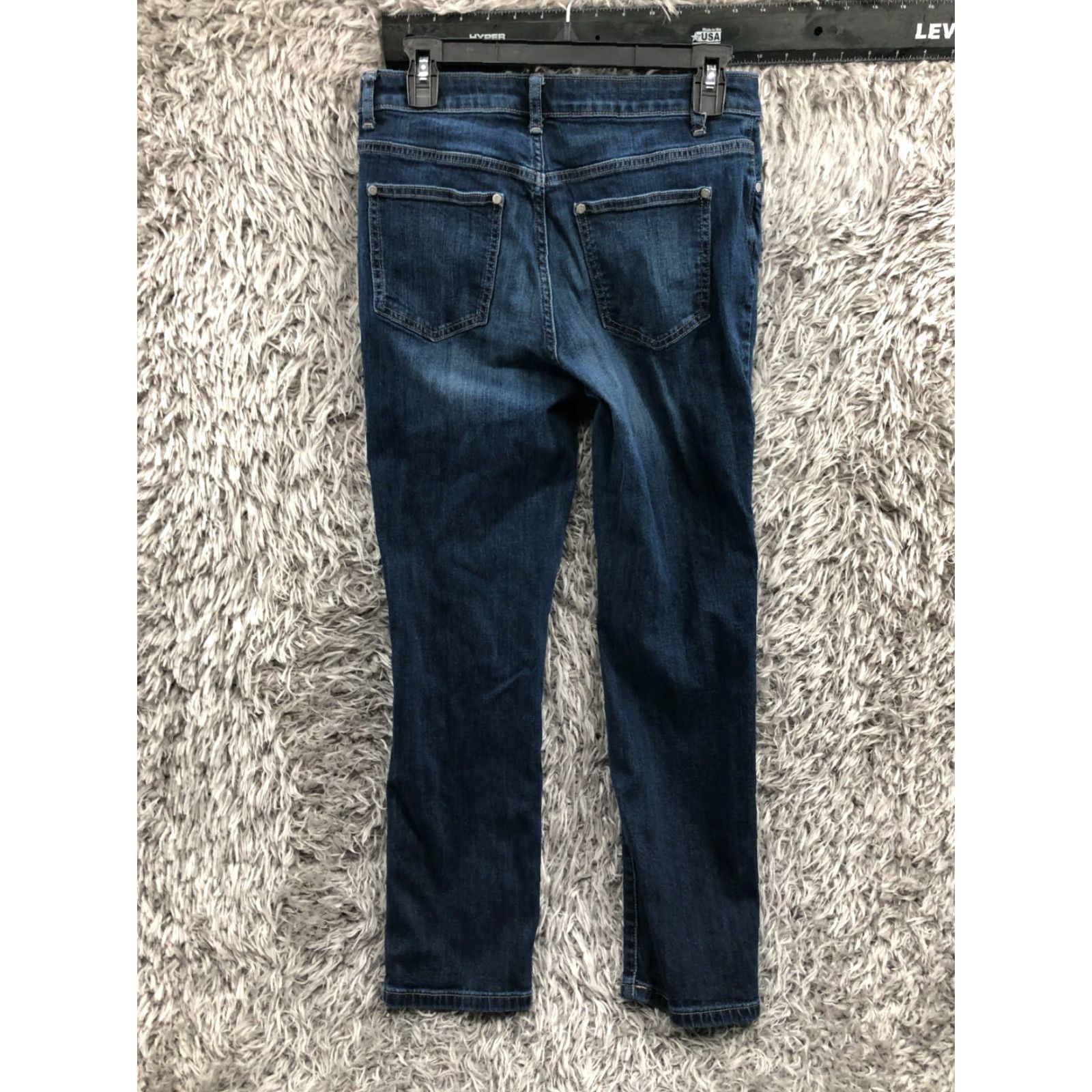 Vintage Simply Vera Wang Jeans Woman Regular 6 Blue Denim Straight 5-Pocket Belt Loops Mid Rise Size 28" / US 6 / IT 42 - 5 Thumbnail