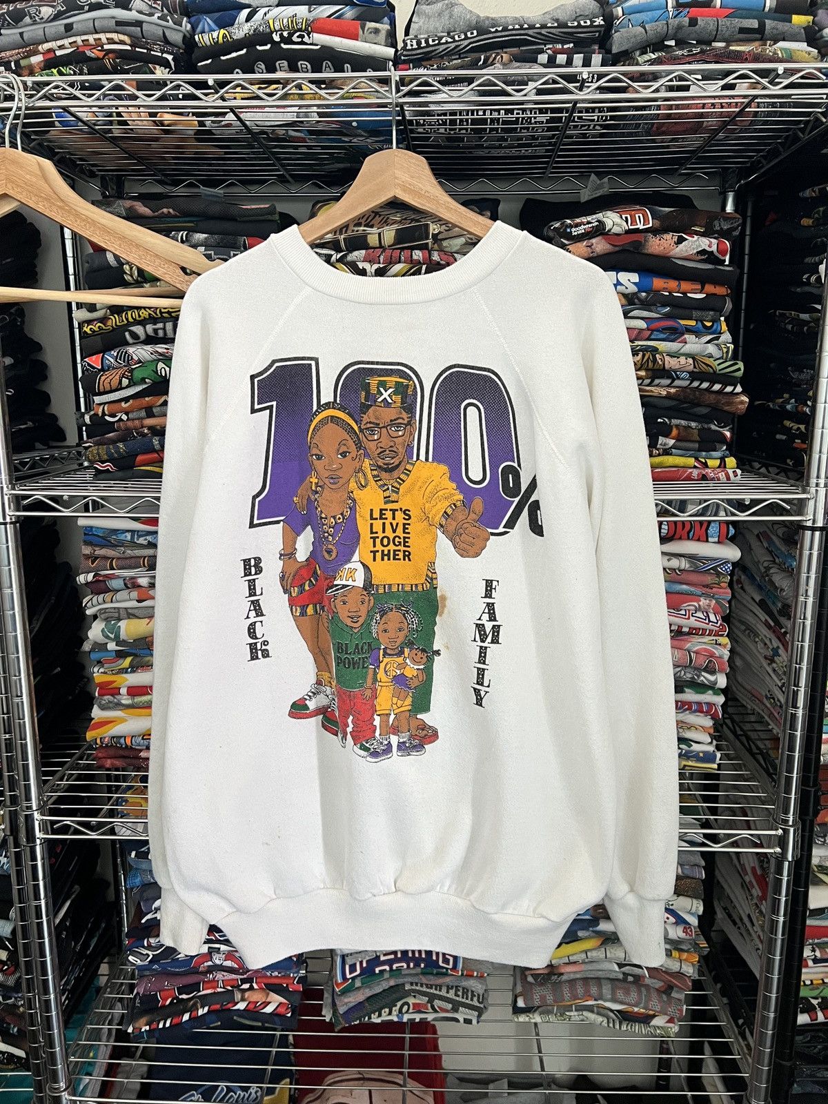 Rap Tees 90s 100% Black Family Crewneck Million March Size US XL / EU 56 / 4 - 1 Thumbnail